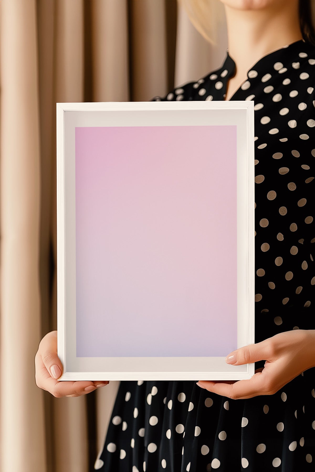 Aura Serisi Beyaz Çerçeveli Poster, Tablo No:21