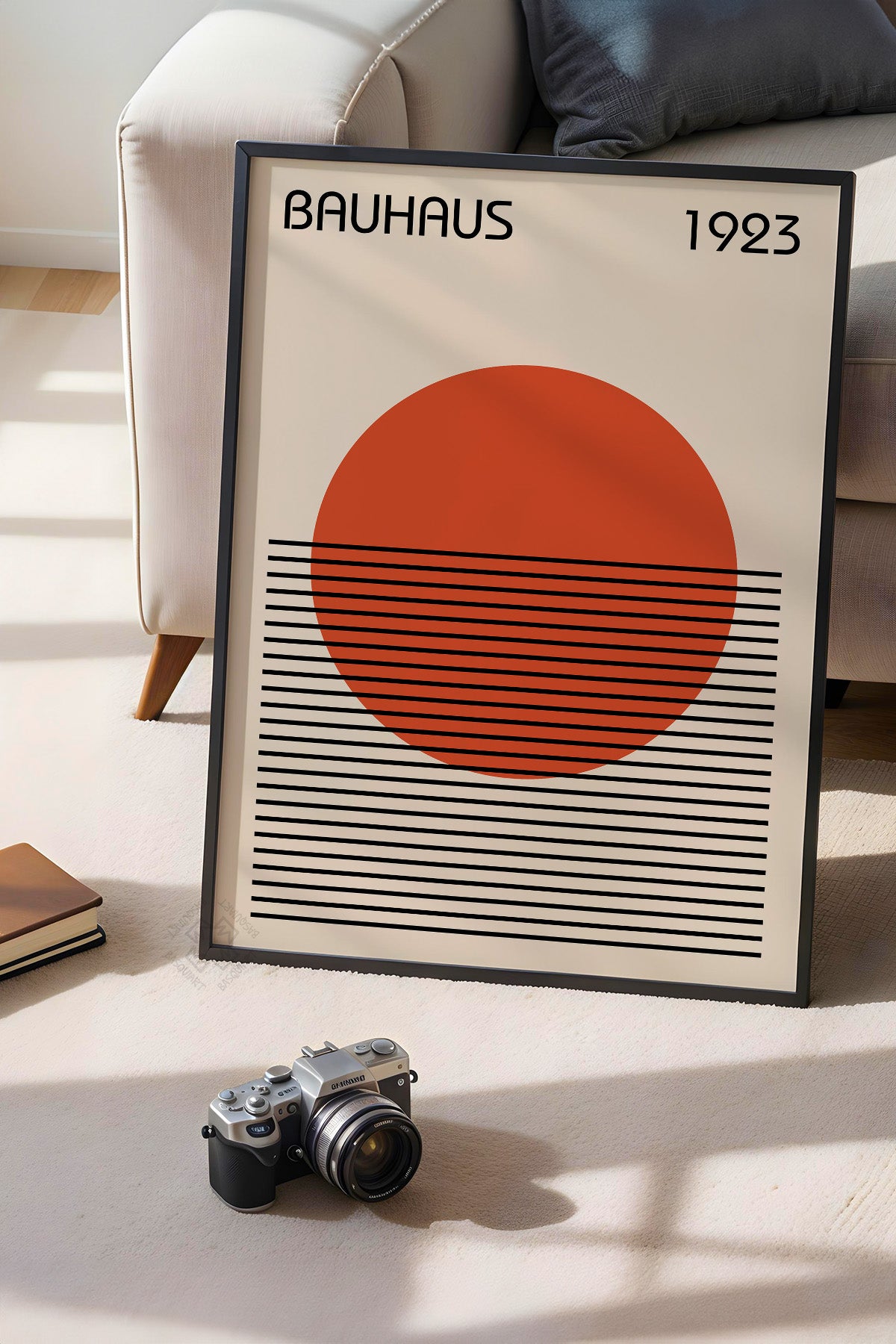 Bauhaus Serisi Siyah Çerçeveli Poster, Tablo No:27