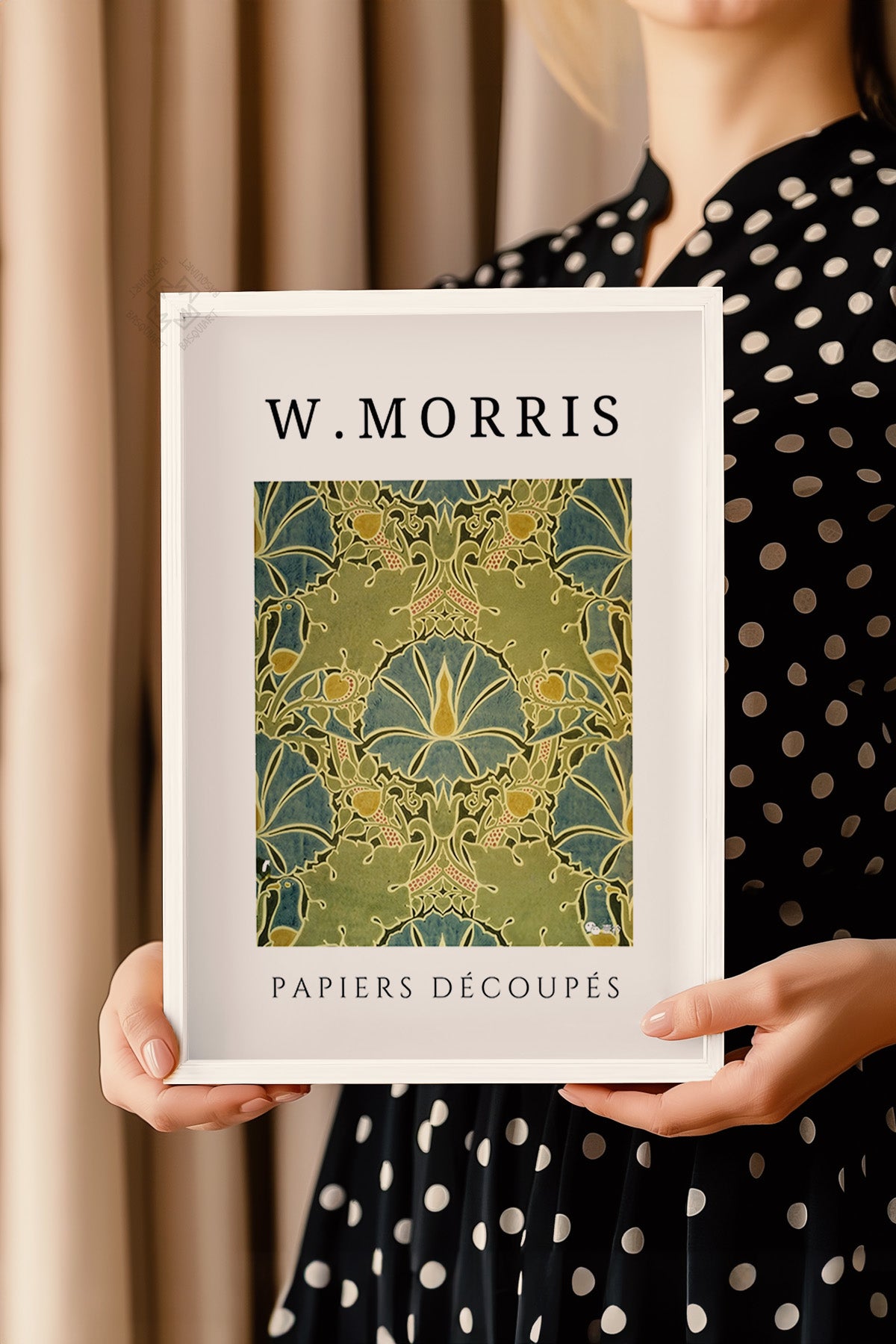 William Morris Serisi Beyaz Çerçeveli Poster, Tablo Duvar Dekoru No:3