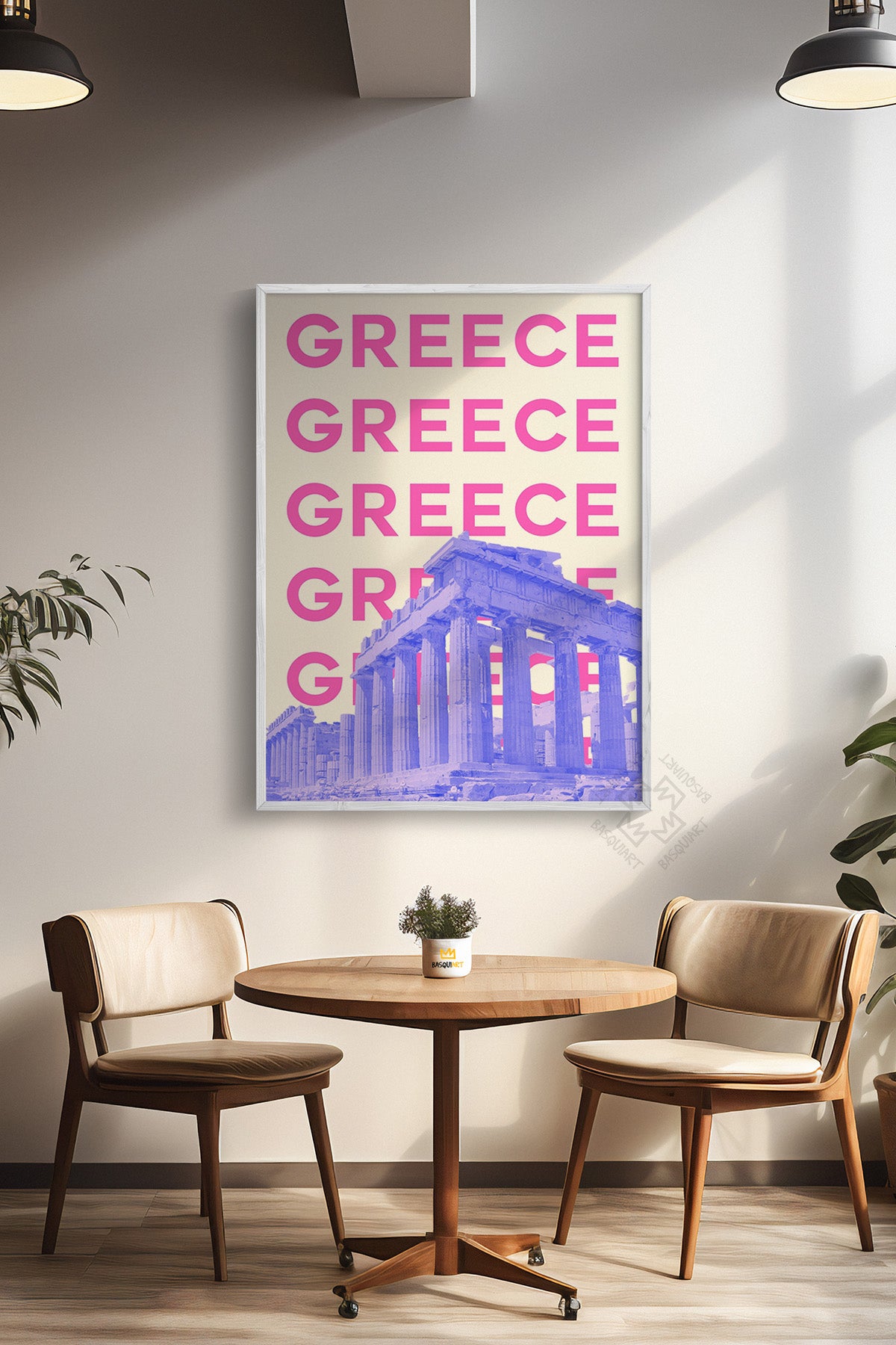Şehir Serisi Beyaz Çerçeveli Poster, Tablo Duvar Dekoru No:68