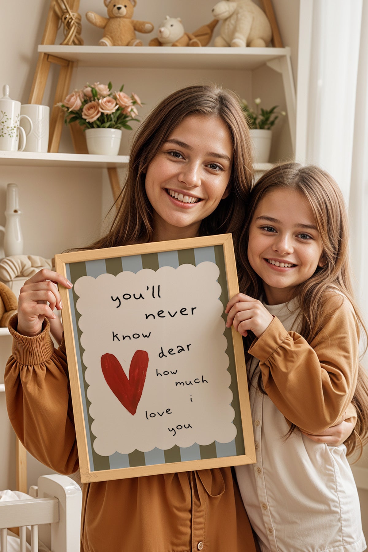 Çocuk Odası, Bebek Odası Ahşap Çerçeveli Poster, Tablo No:200