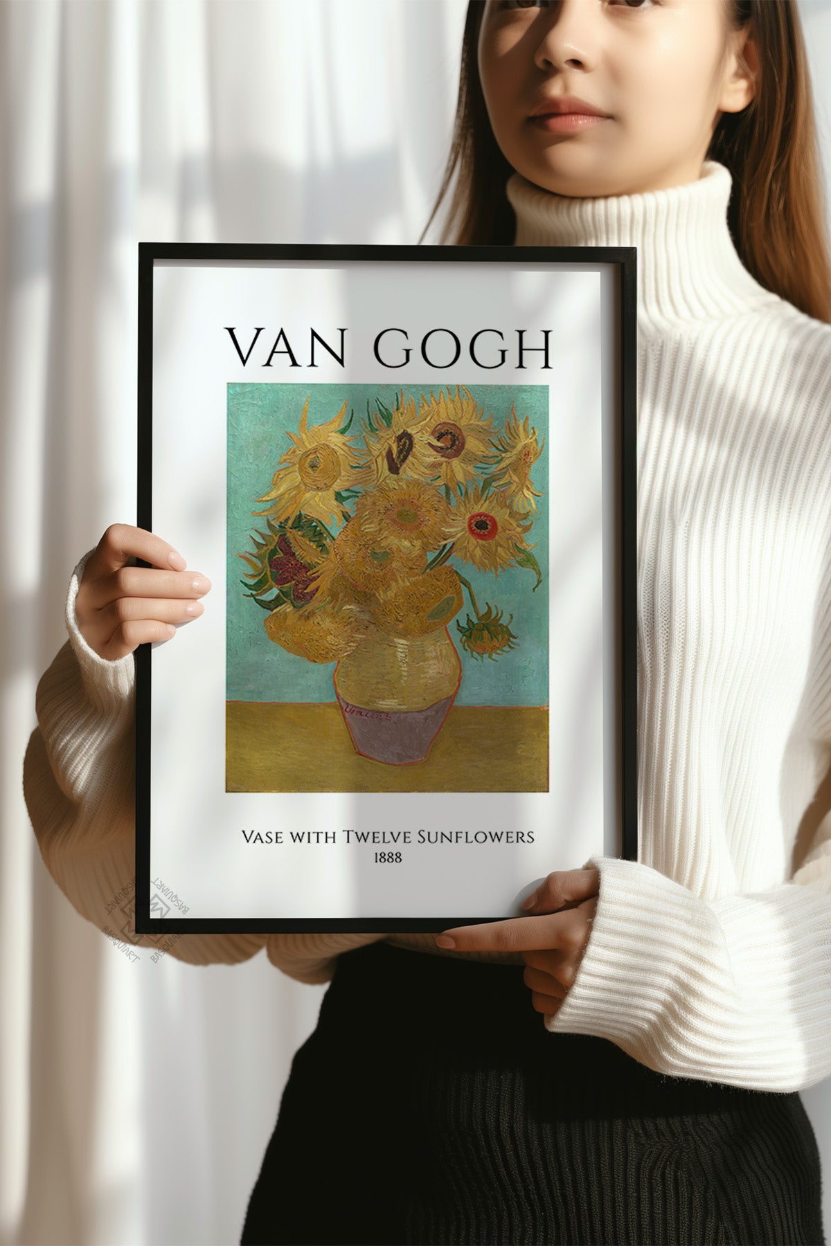 Vincent Van Gogh Serisi Siyah Çerçeveli Poster, Tablo Duvar Dekoru No:17