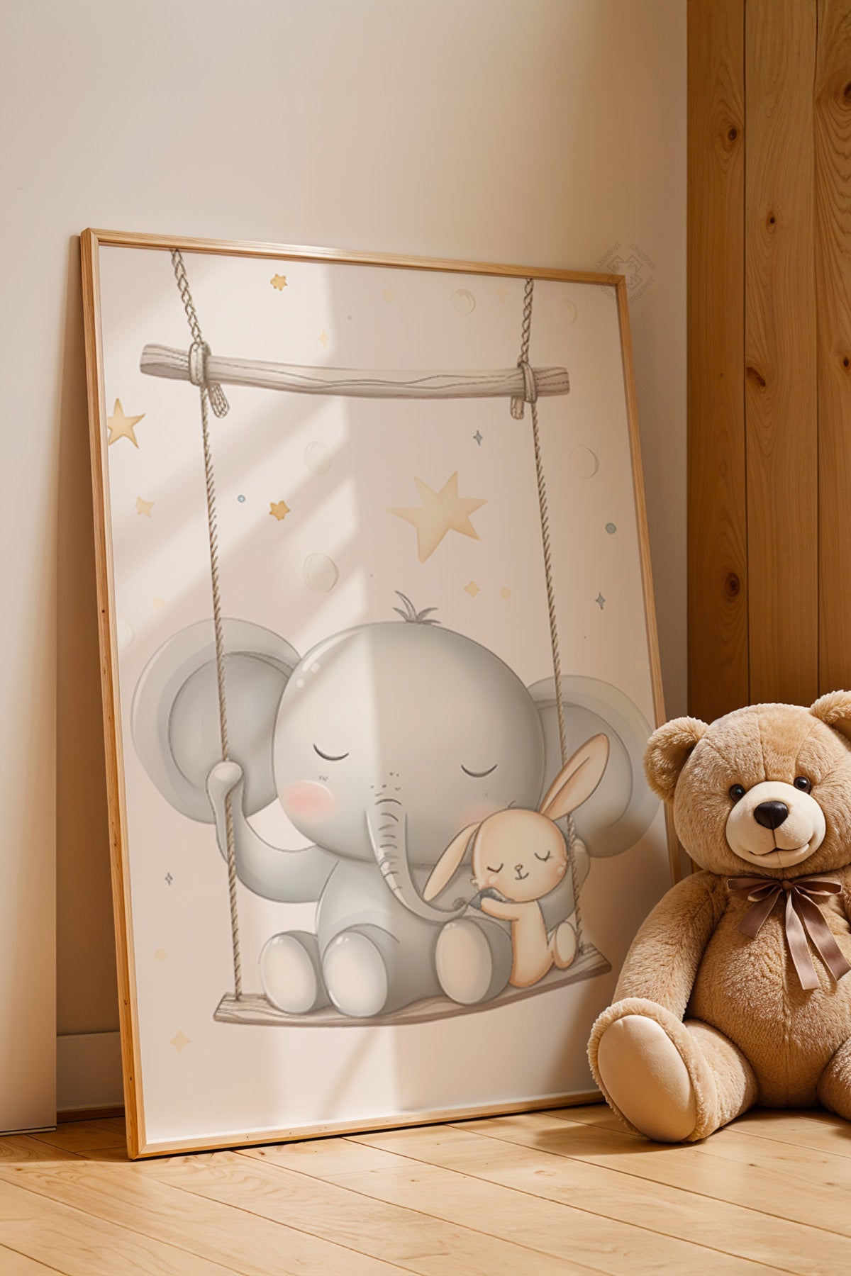 Çocuk Odası, Bebek Odası Ahşap Çerçeveli Poster, Tablo No:73