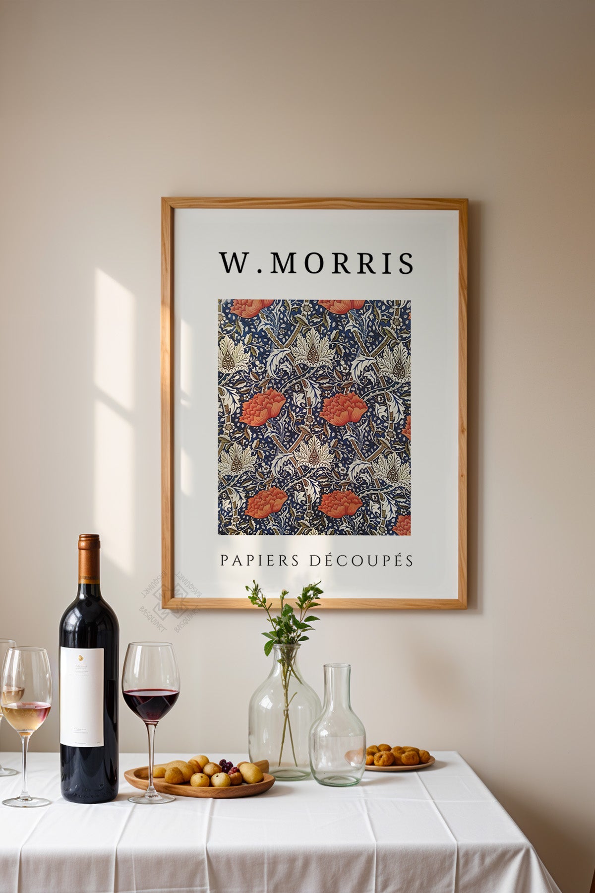 William Morris Serisi Ahşap Çerçeveli Poster, Tablo Duvar Dekoru No:8