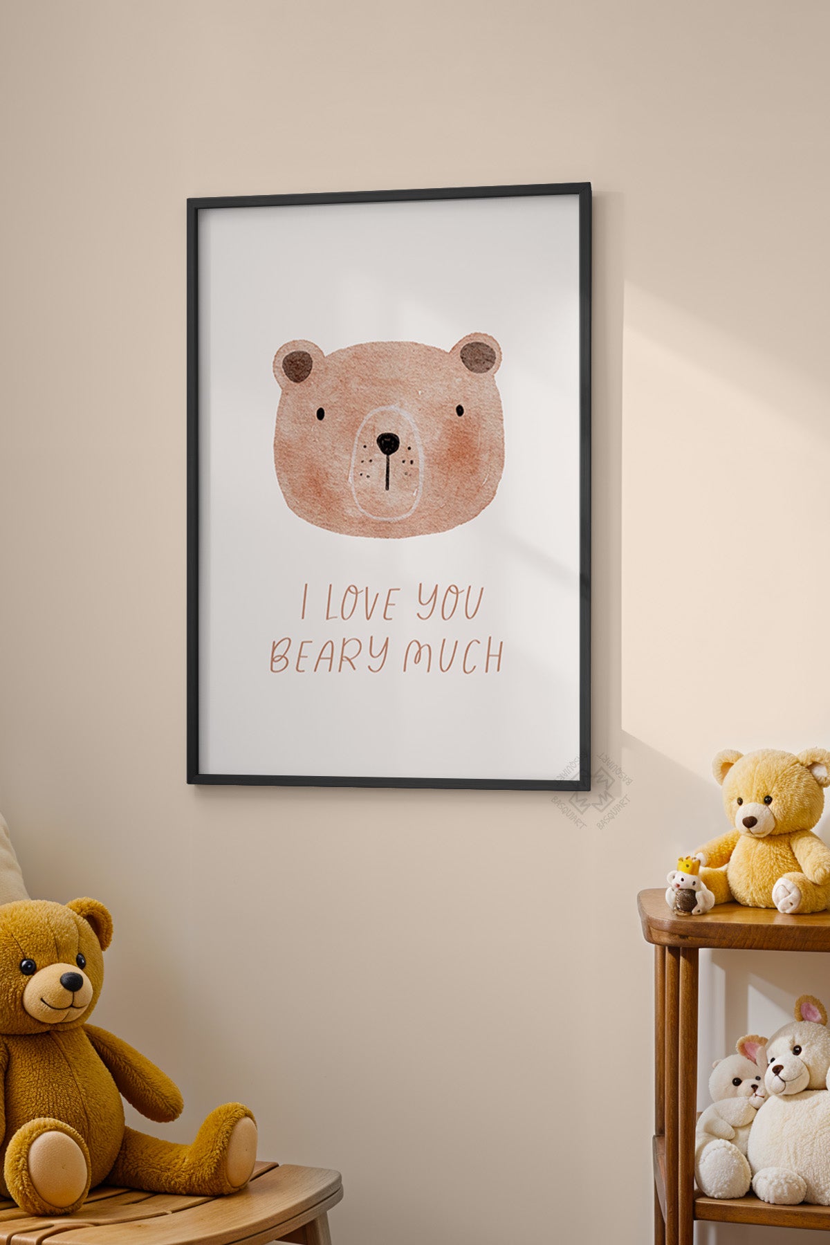 Çocuk Odası, Bebek Odası Siyah Çerçeveli Poster, Tablo No:32
