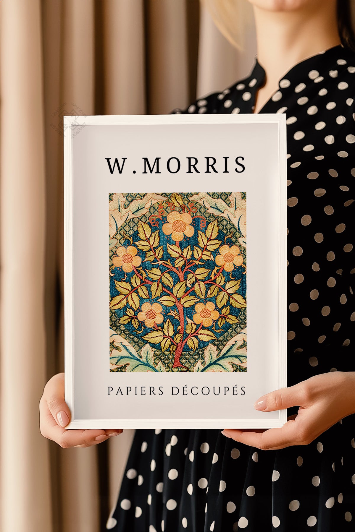William Morris Serisi Beyaz Çerçeveli Poster, Tablo Duvar Dekoru No:20
