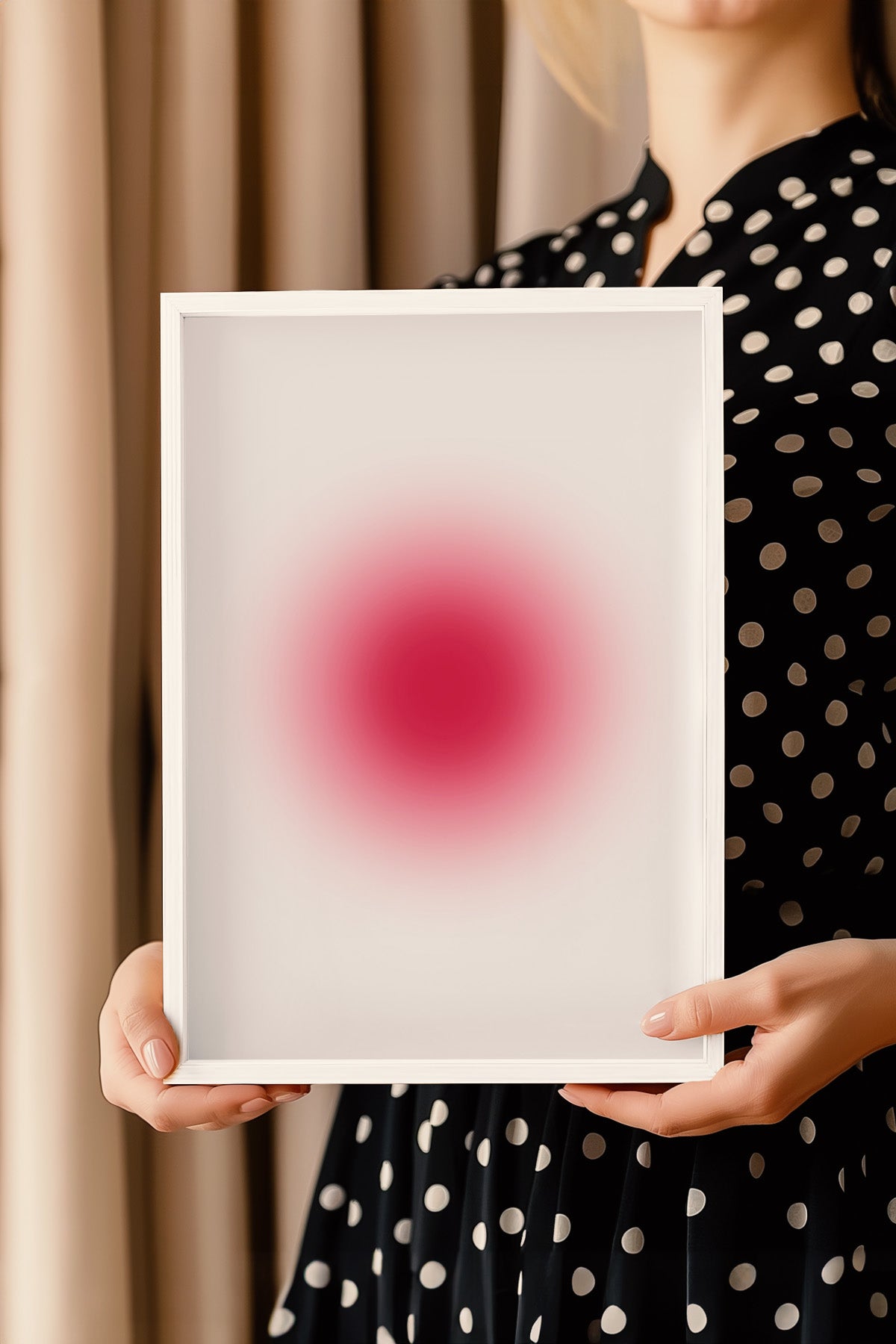 Aura Serisi Beyaz Çerçeveli Poster, Tablo No:84