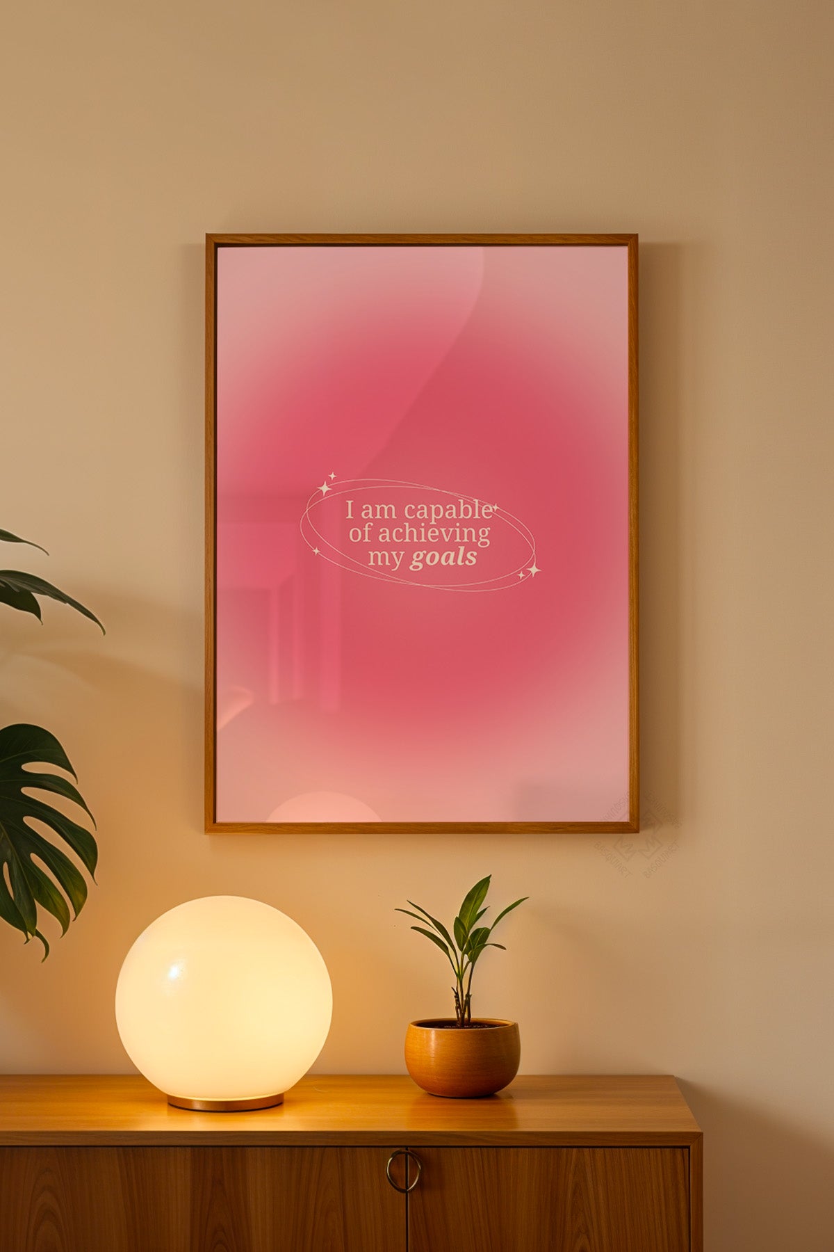 Aura Serisi Ahşap Çerçeveli Poster, Tablo No:167
