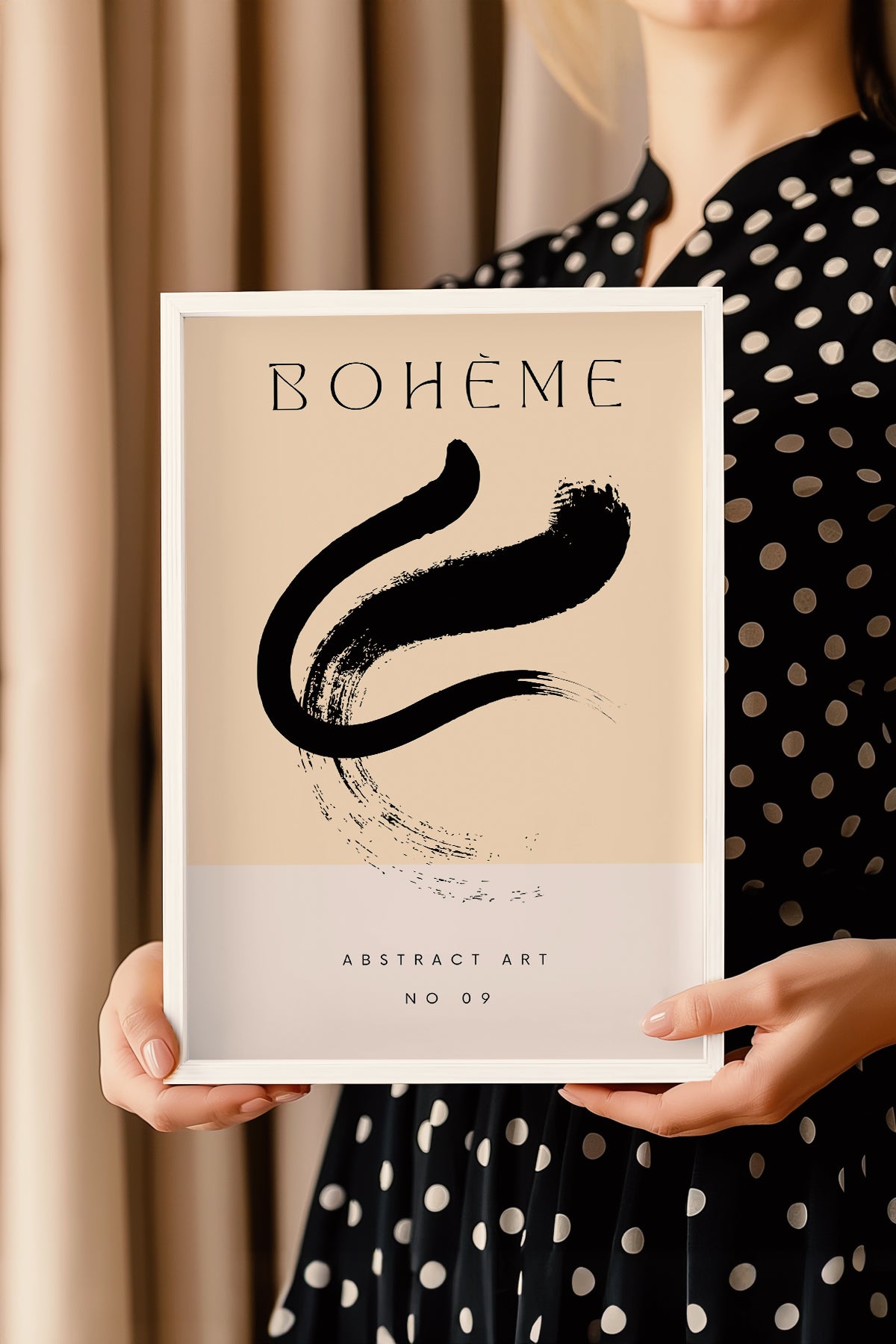 Bohemian Serisi Beyaz Çerçeveli Poster, Tablo No:133