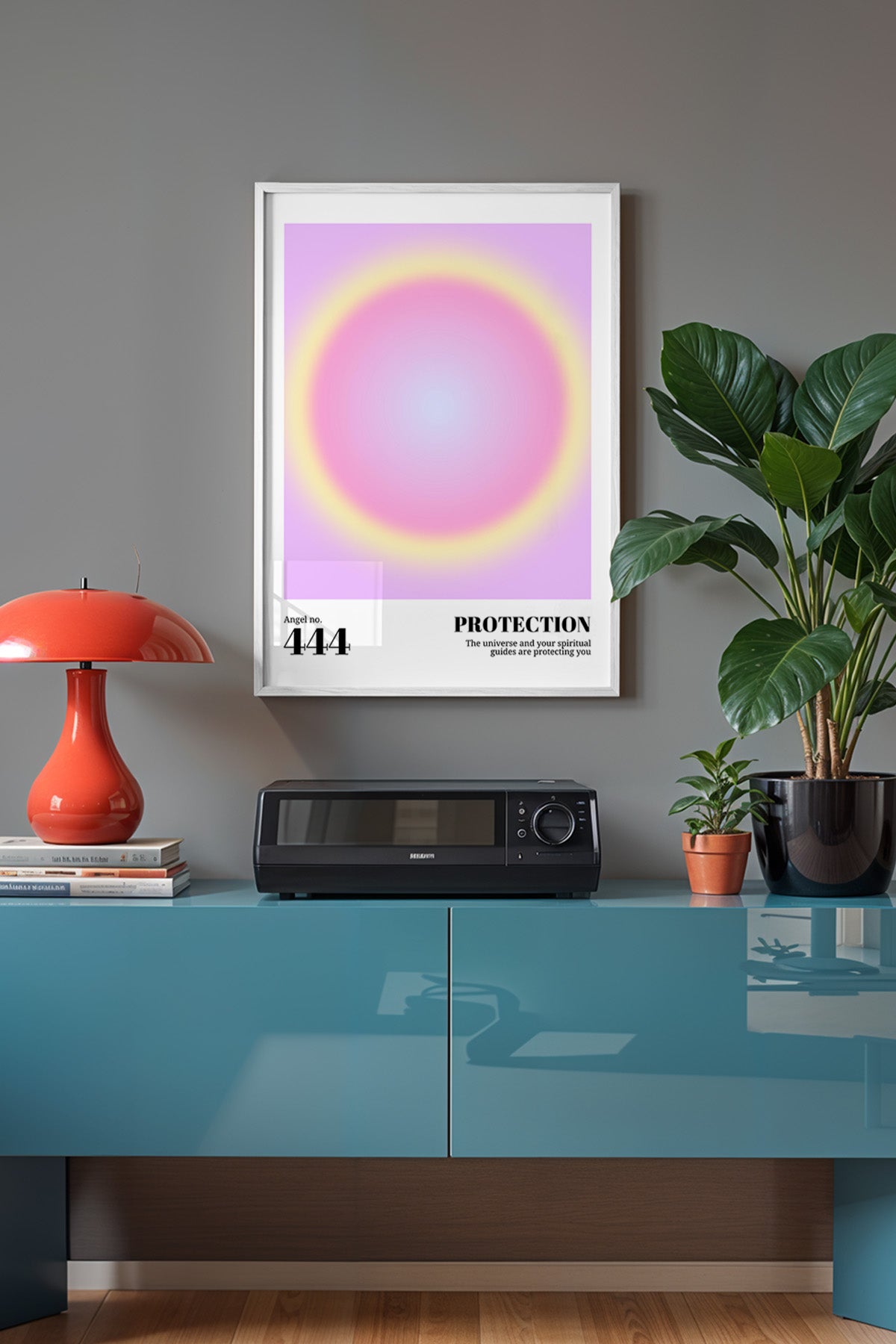 Aura Serisi Beyaz Çerçeveli Poster, Tablo No:2