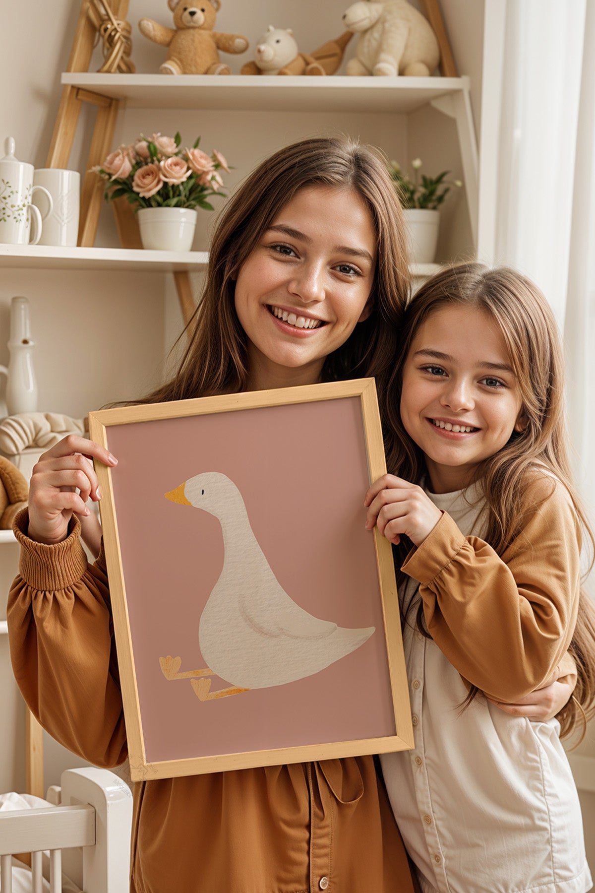 Çocuk Odası, Bebek Odası Ahşap Çerçeveli Poster, Tablo No:67