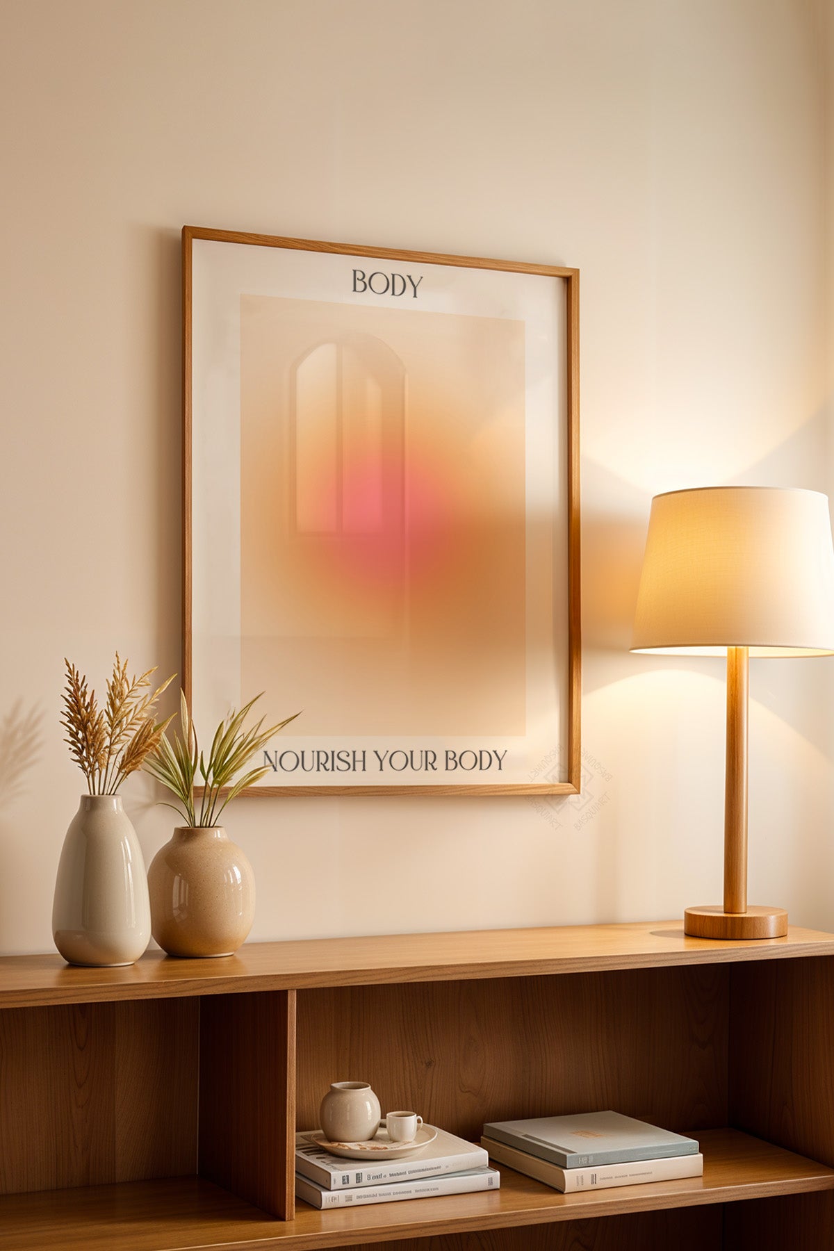 Aura Serisi Ahşap Çerçeveli Poster, Tablo No:144