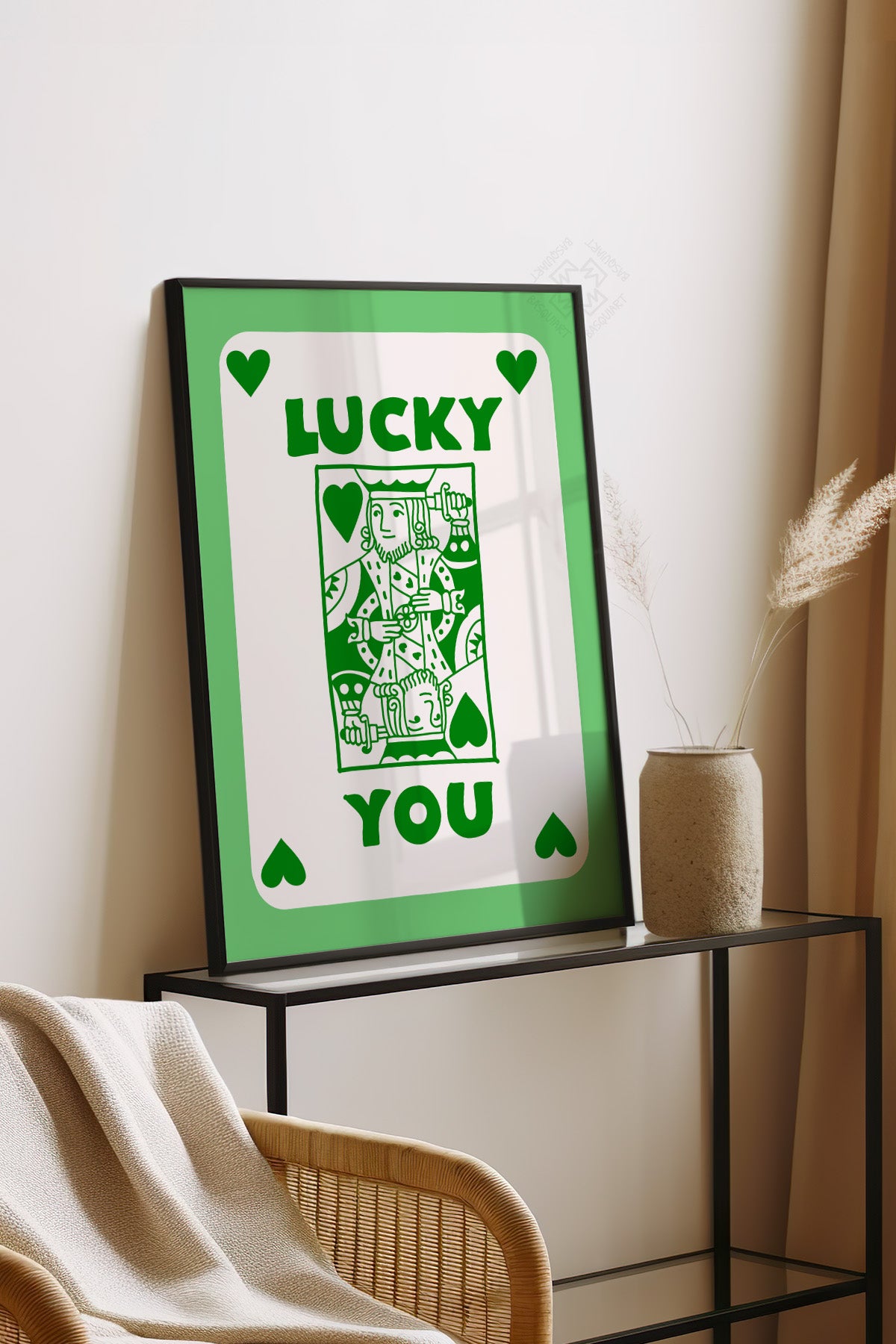 Lucky You Serisi Siyah Çerçeveli Poster, Tablo Duvar Dekoru No:128
