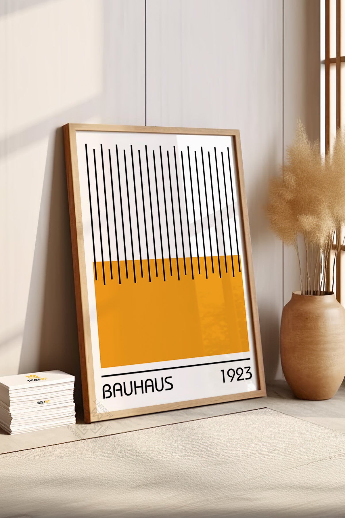 Bauhaus Serisi Ahşap Çerçeveli Poster, Tablo No:38