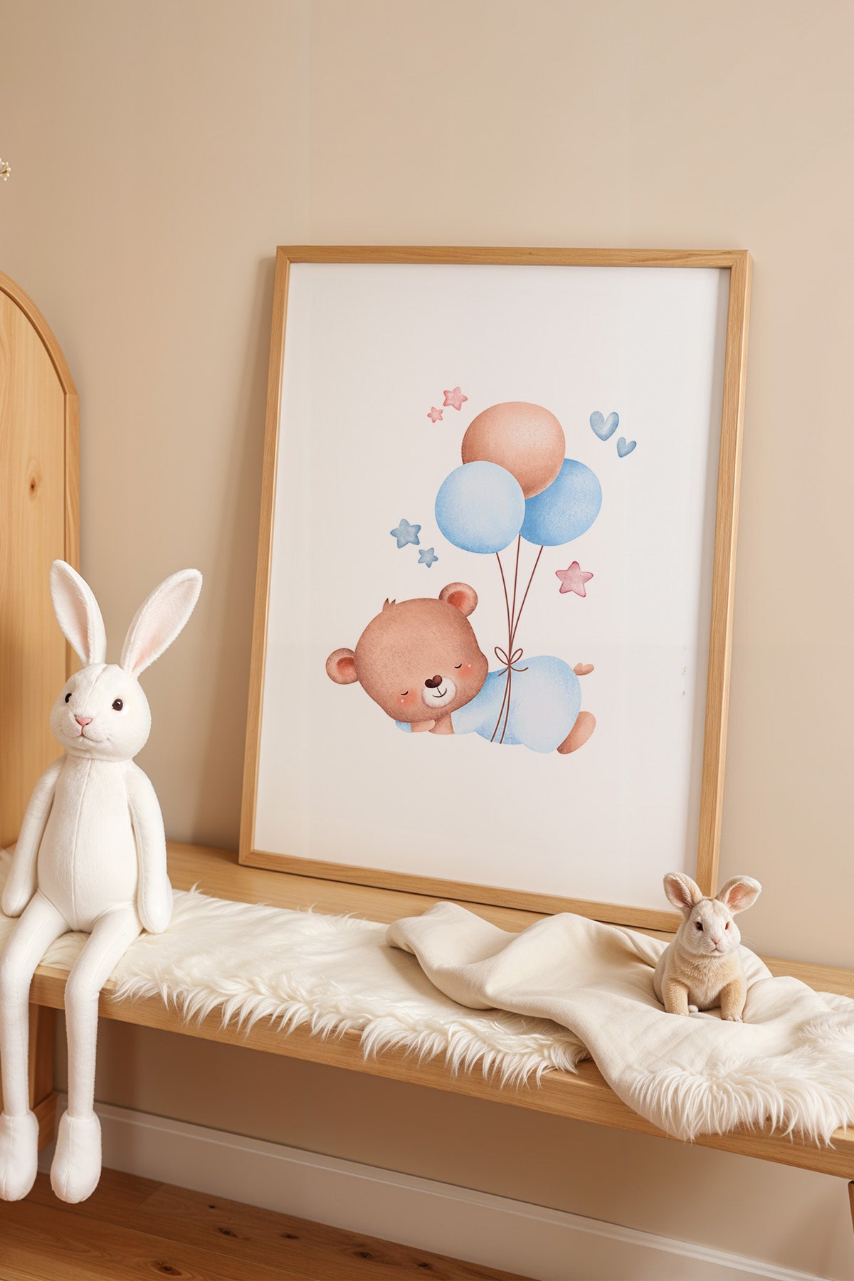 Çocuk Odası, Bebek Odası Ahşap Çerçeveli Poster, Tablo No:2