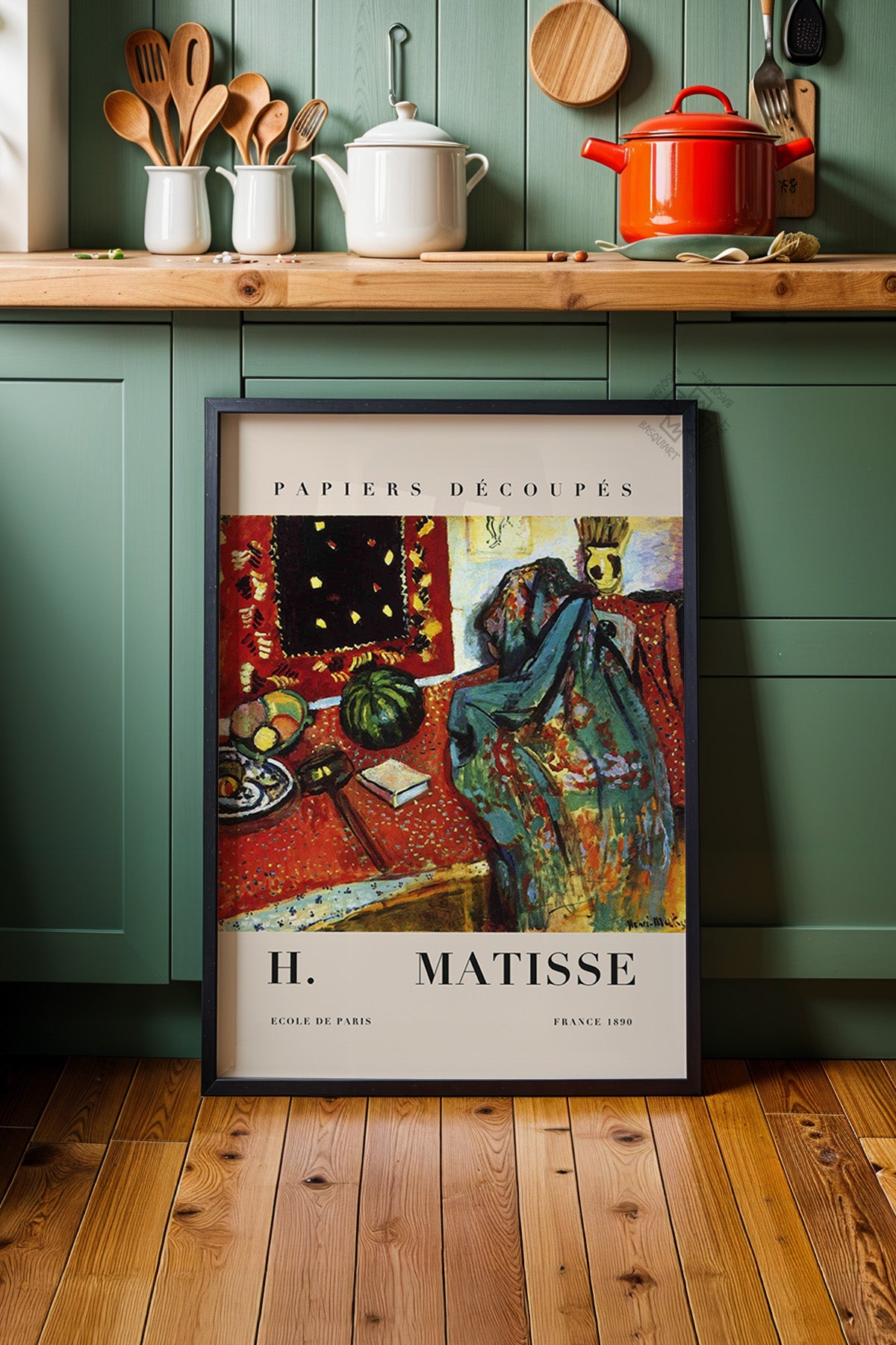 Henri Matisse Serisi Siyah Çerçeveli Poster, Tablo Duvar Dekoru No:17