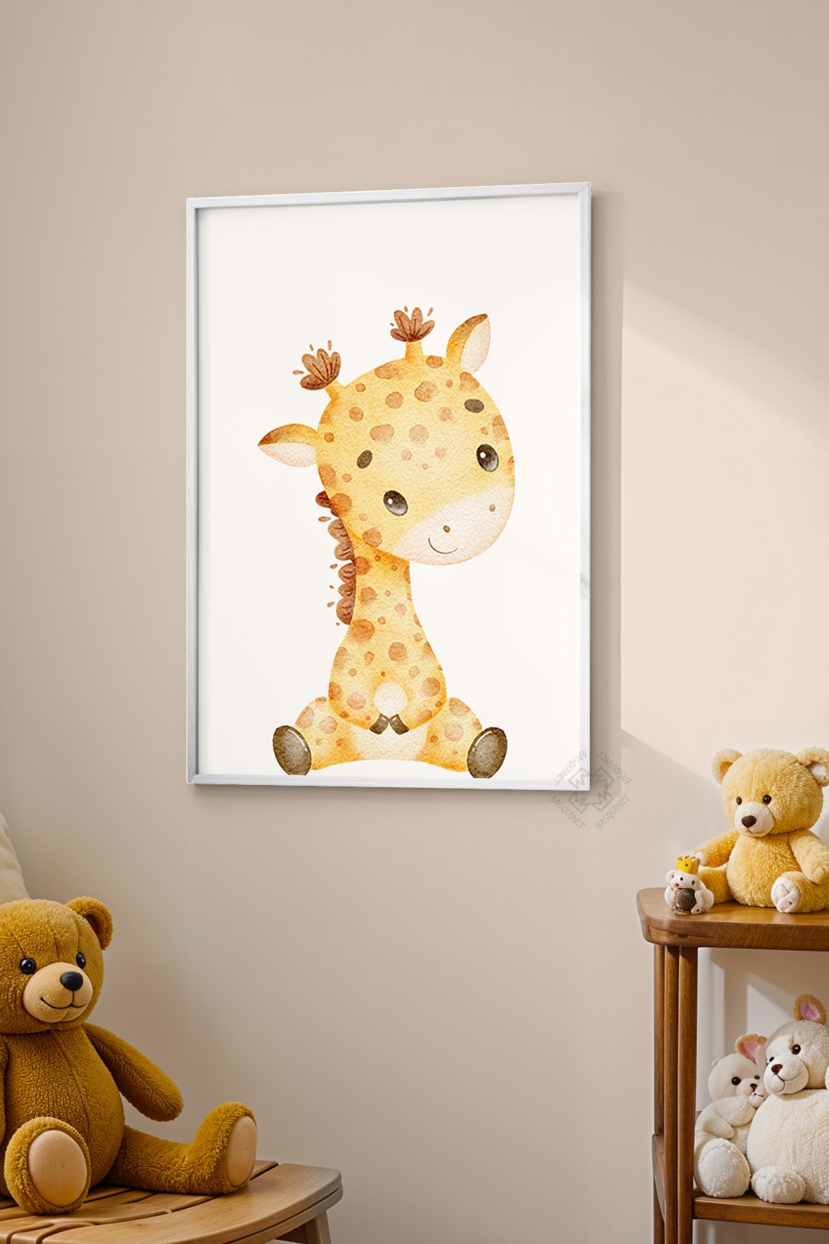 Çocuk Odası, Bebek Odası Beyaz Çerçeveli Poster, Tablo No:15