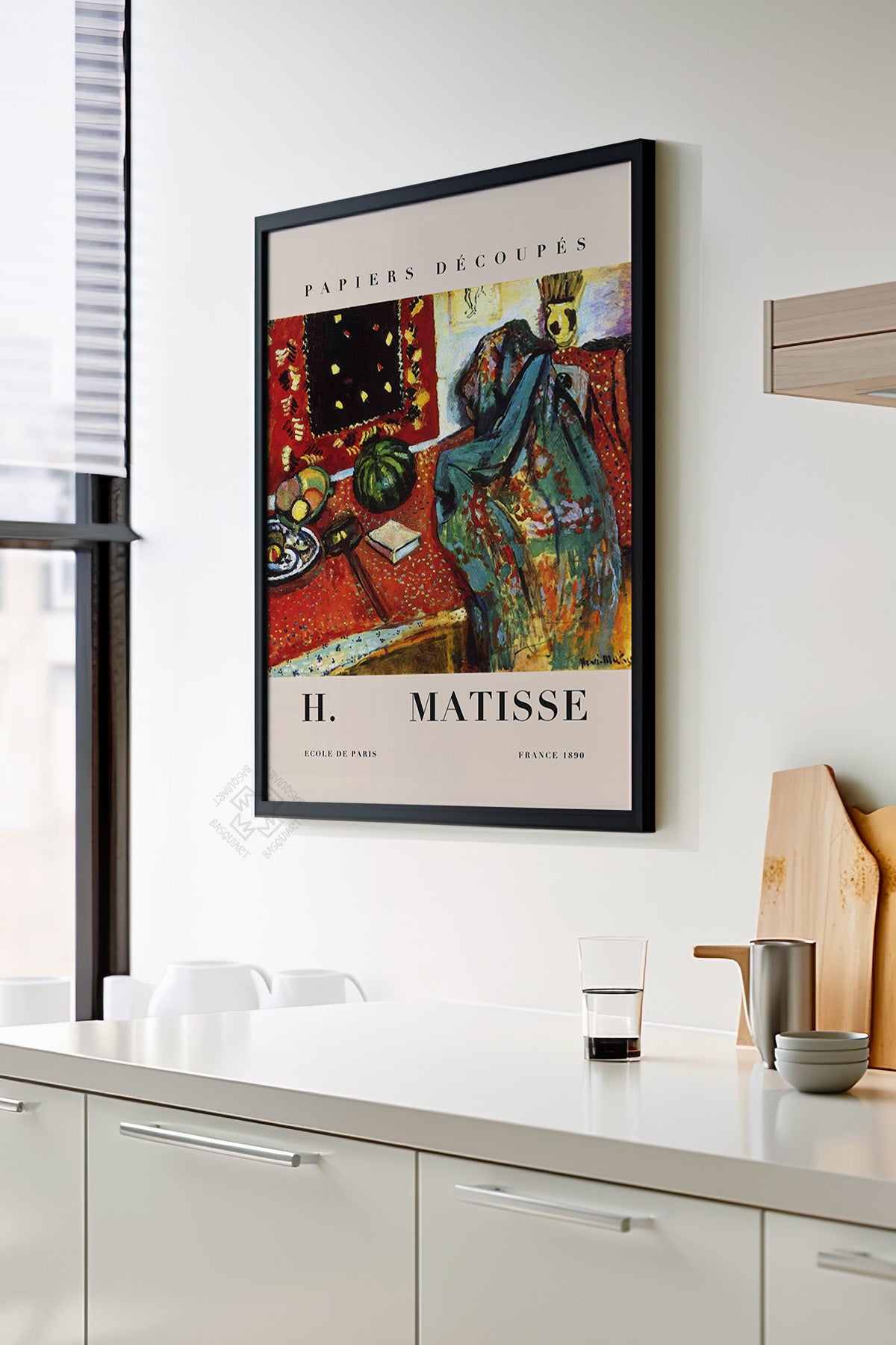 Henri Matisse Serisi Siyah Çerçeveli Poster, Tablo Duvar Dekoru No:17