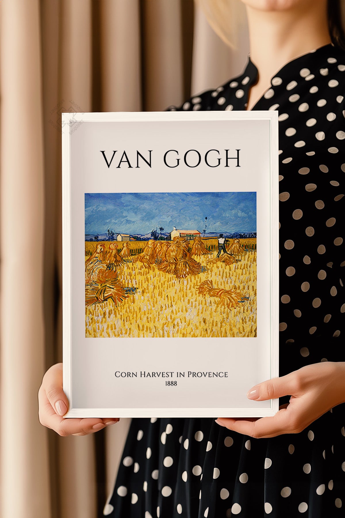 Vincent Van Gogh Serisi Beyaz Çerçeveli Poster, Tablo Duvar Dekoru No:1