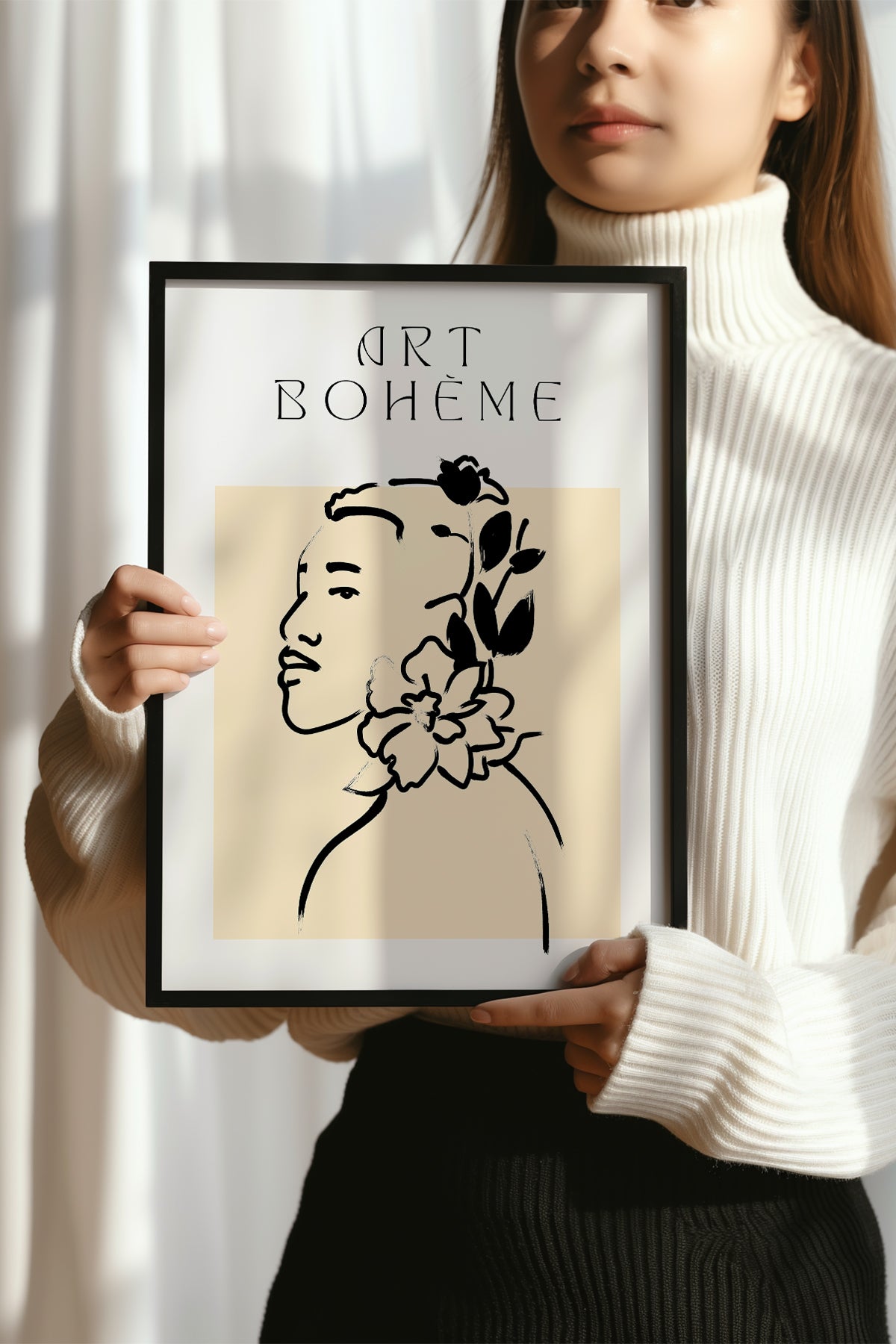 Bohemian Serisi Siyah Çerçeveli Poster, Tablo No:98