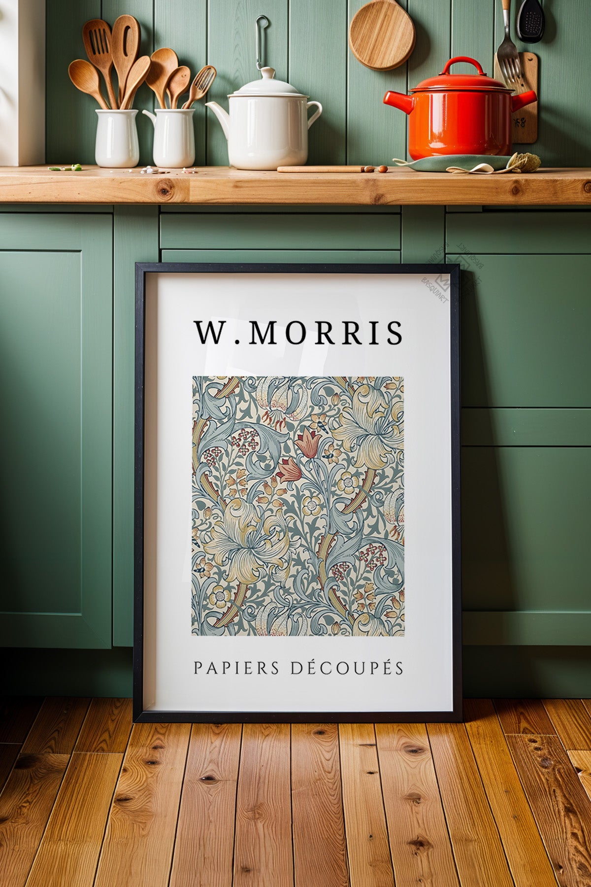 William Morris Serisi Siyah Çerçeveli Poster, Tablo Duvar Dekoru No:18