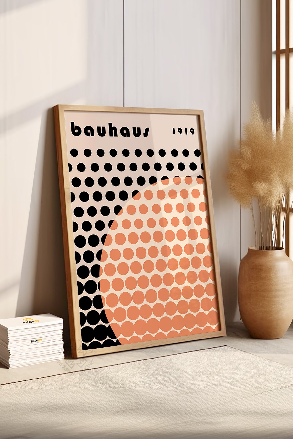 Bauhaus Serisi Ahşap Çerçeveli Poster, Tablo No:71