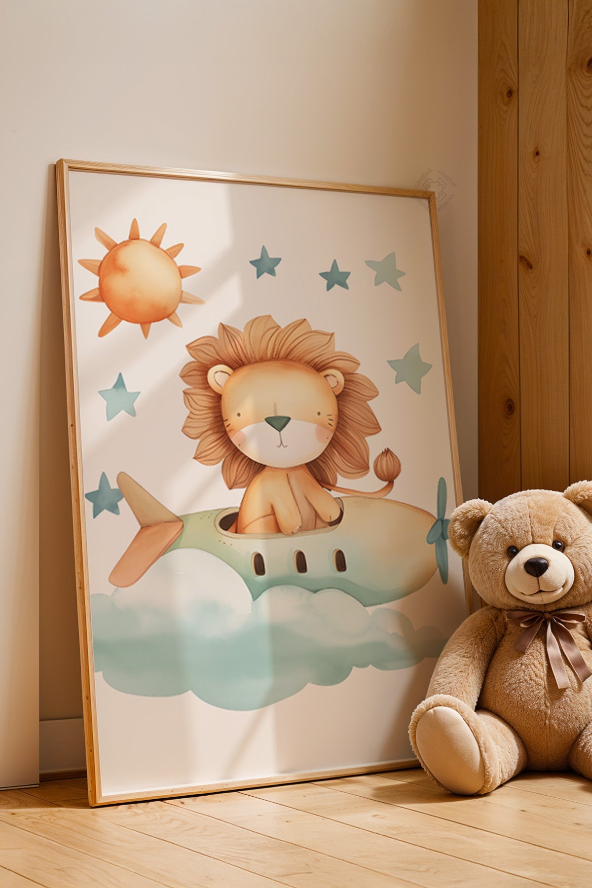 Çocuk Odası, Bebek Odası Ahşap Çerçeveli Poster, Tablo No:44