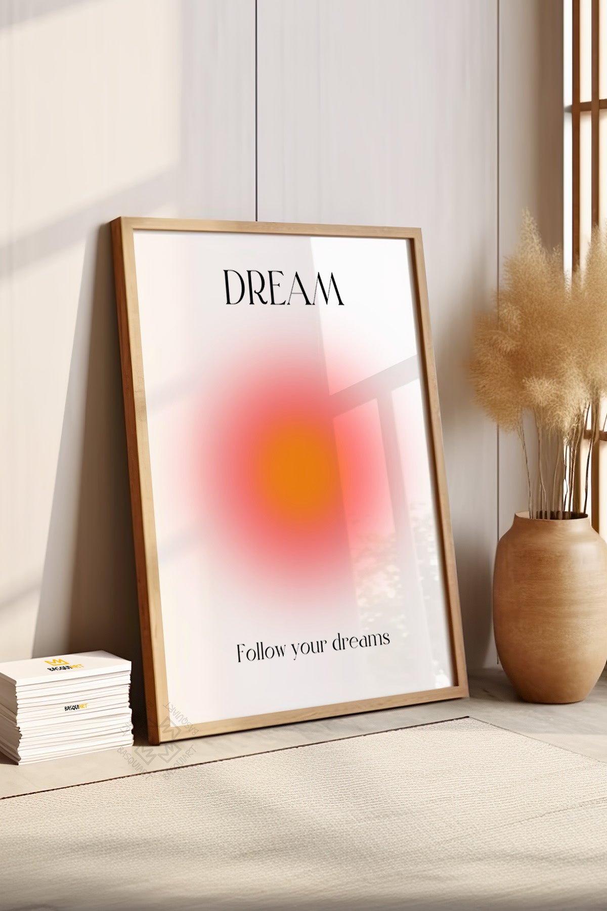 Aura Serisi Ahşap Çerçeveli Poster, Tablo No:153