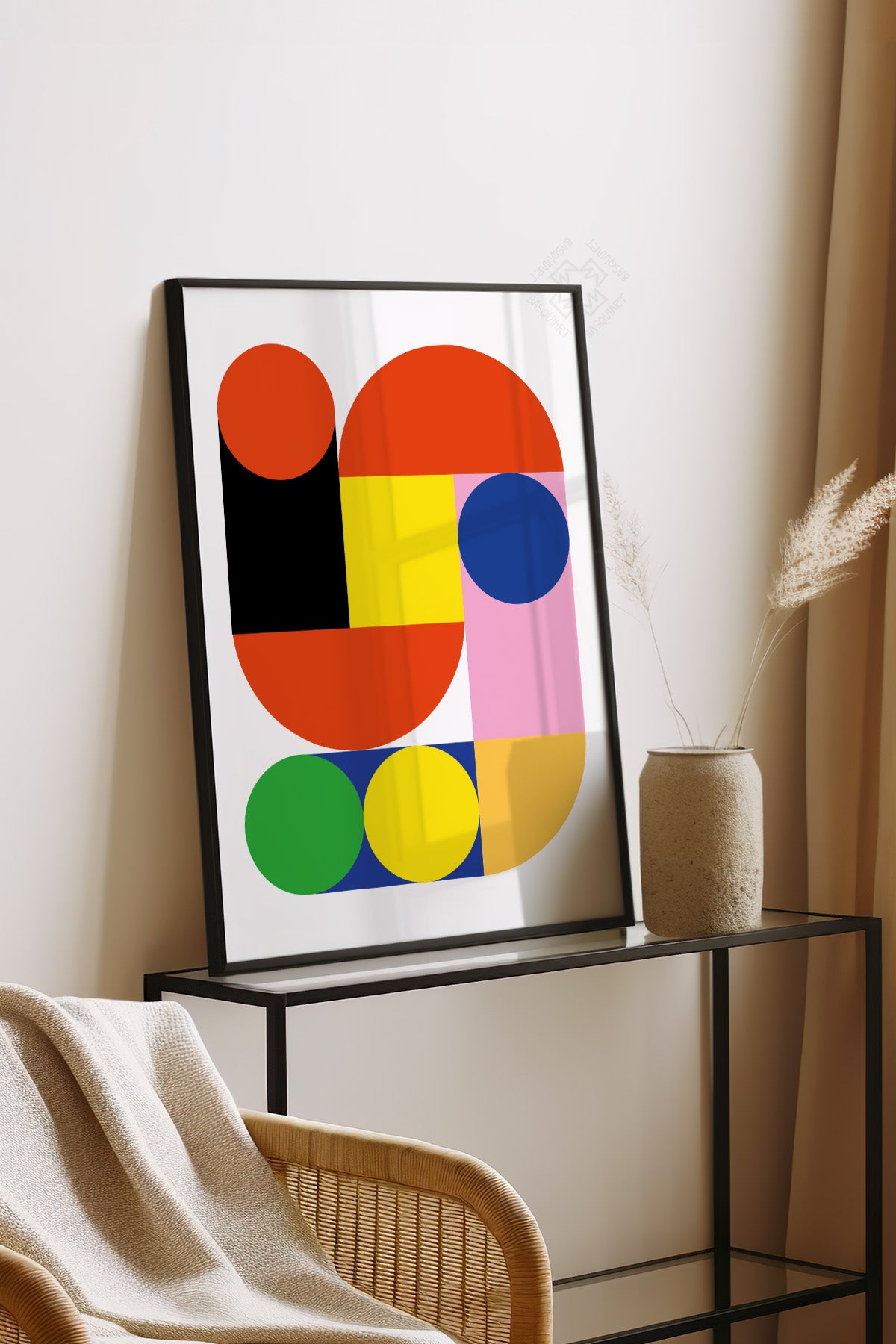 Bauhaus Serisi Siyah Çerçeveli Poster, Tablo No:15