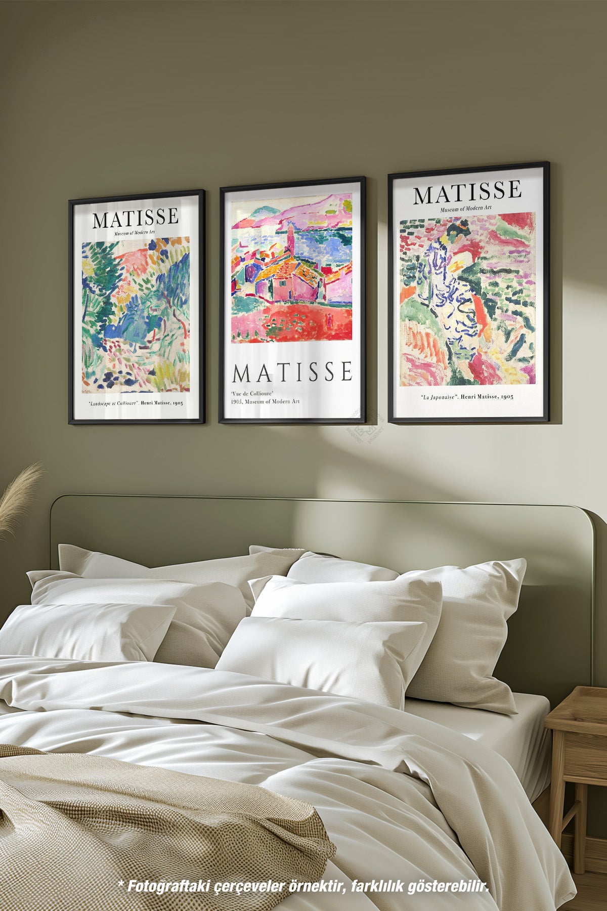 Dekoratif Matisse 3'lü Siyah Çerçeveli Poster, Tablo Seti No:37