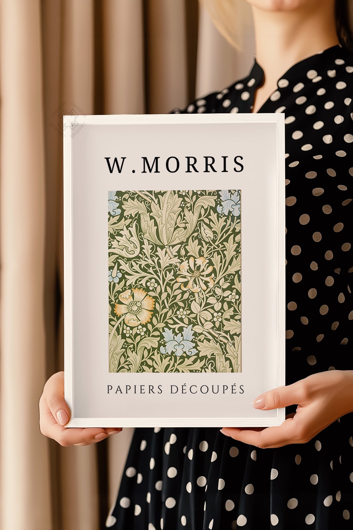 William Morris Serisi Beyaz Çerçeveli Poster, Tablo Duvar Dekoru No:11