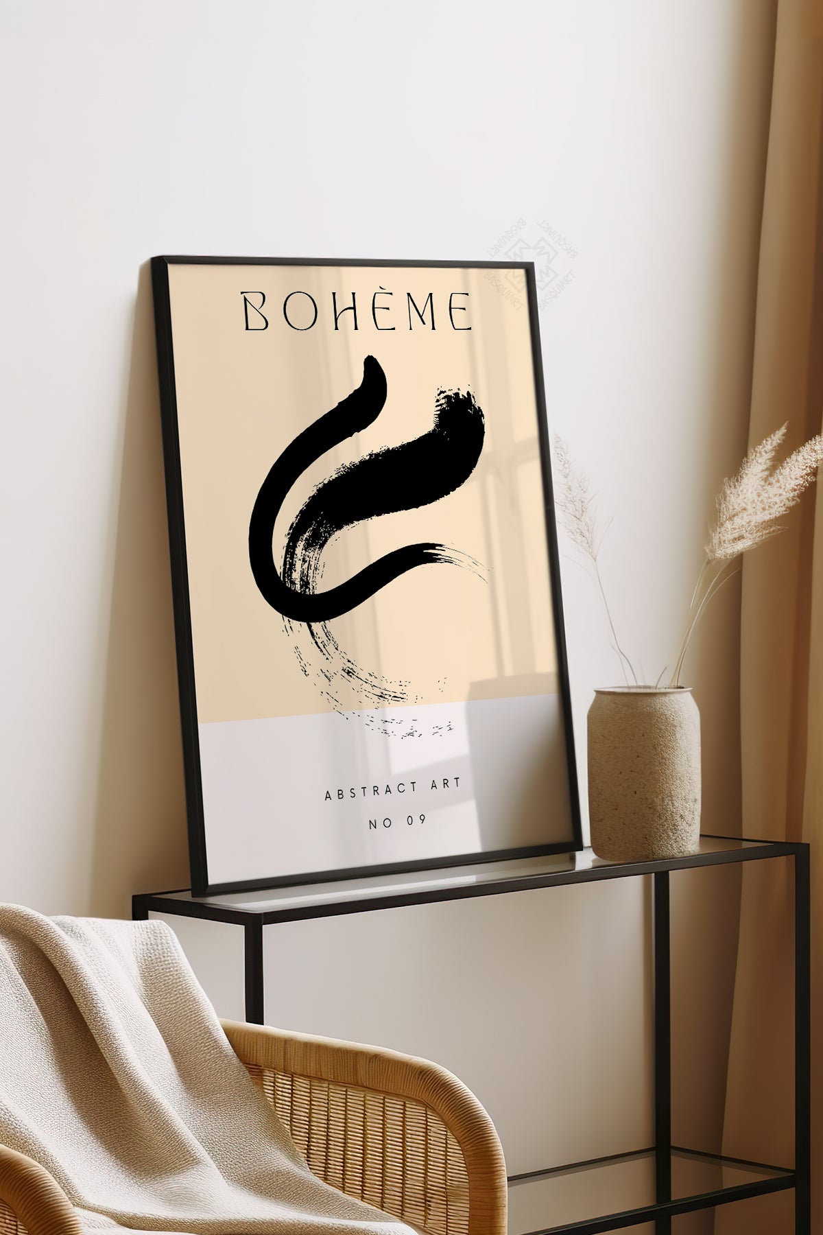 Bohemian Serisi Siyah Çerçeveli Poster, Tablo No:133
