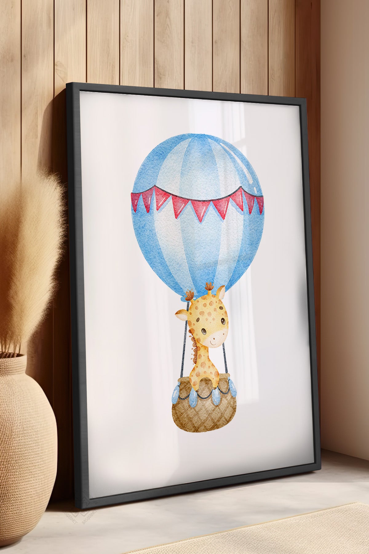 Çocuk Odası, Bebek Odası Siyah Çerçeveli Poster, Tablo No:7