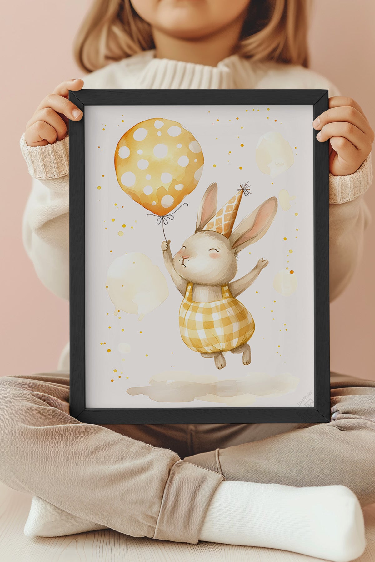 Çocuk Odası, Bebek Odası Siyah Çerçeveli Poster, Tablo No:58