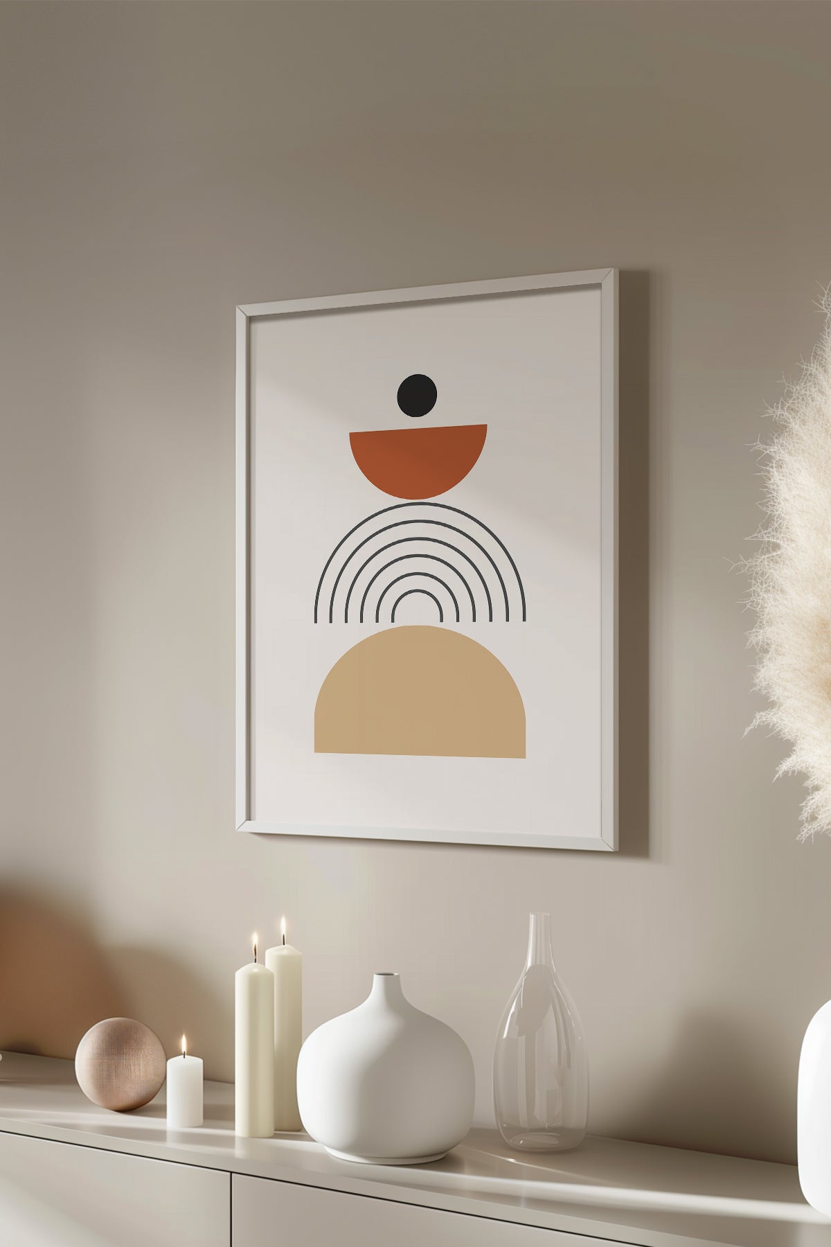 Bohemian Serisi Beyaz Çerçeveli Poster, Tablo No:17