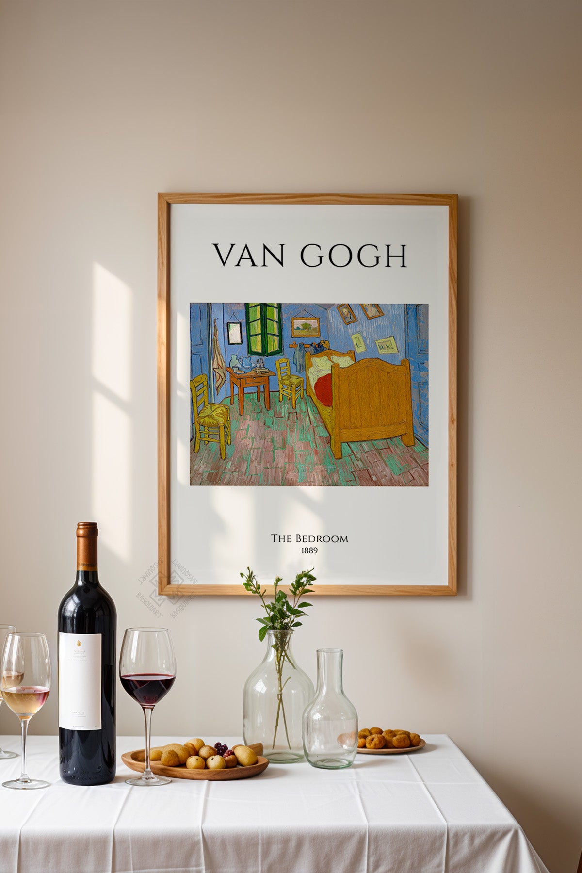 Vincent Van Gogh Serisi Ahşap Çerçeveli Poster, Tablo Duvar Dekoru No:19