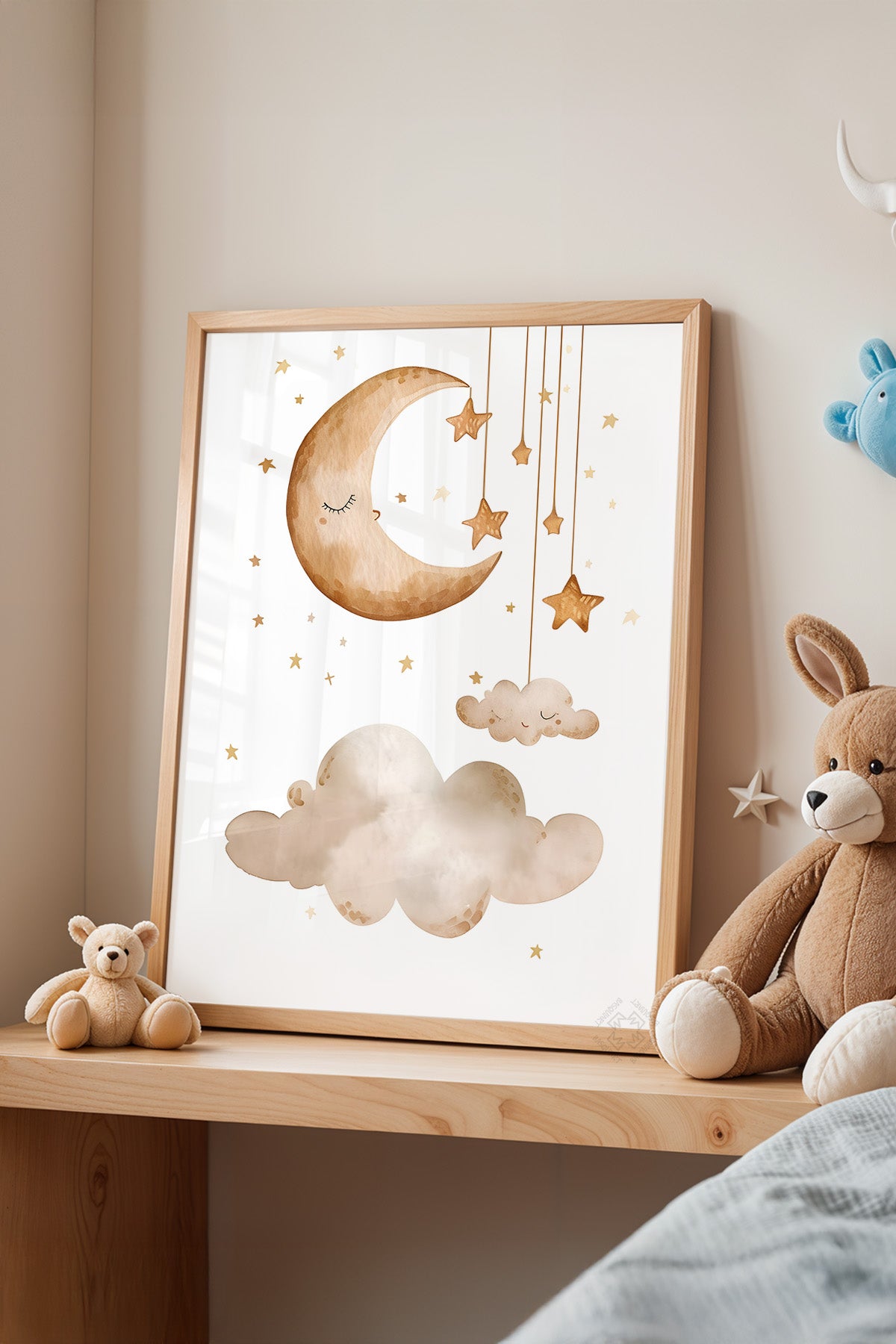 Çocuk Odası, Bebek Odası Ahşap Çerçeveli Poster, Tablo No:95