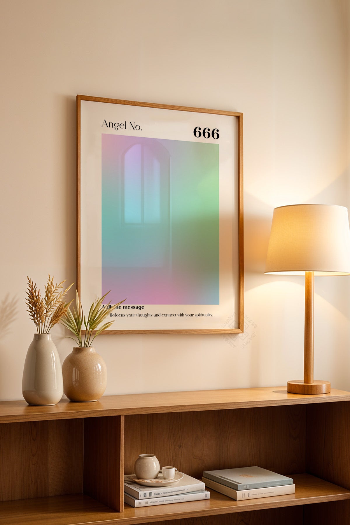 Aura Serisi Ahşap Çerçeveli Poster, Tablo No:72