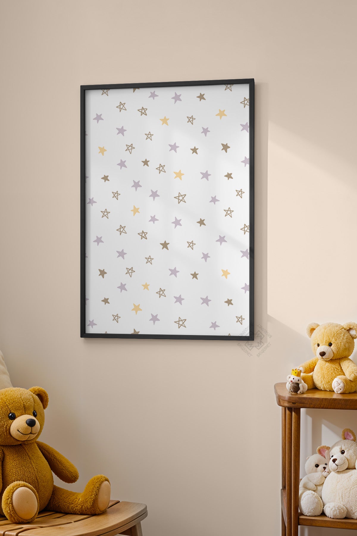 Çocuk Odası, Bebek Odası Siyah Çerçeveli Poster, Tablo No:26