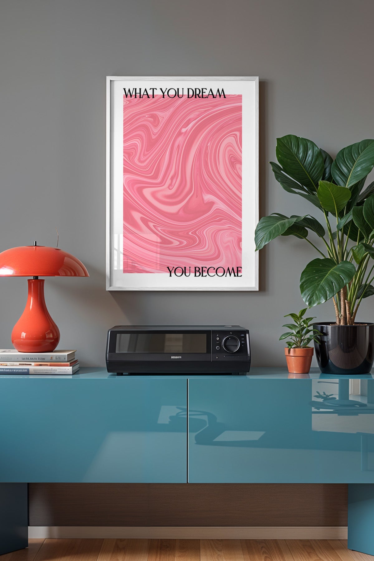 Aura Serisi Beyaz Çerçeveli Poster, Tablo No:124