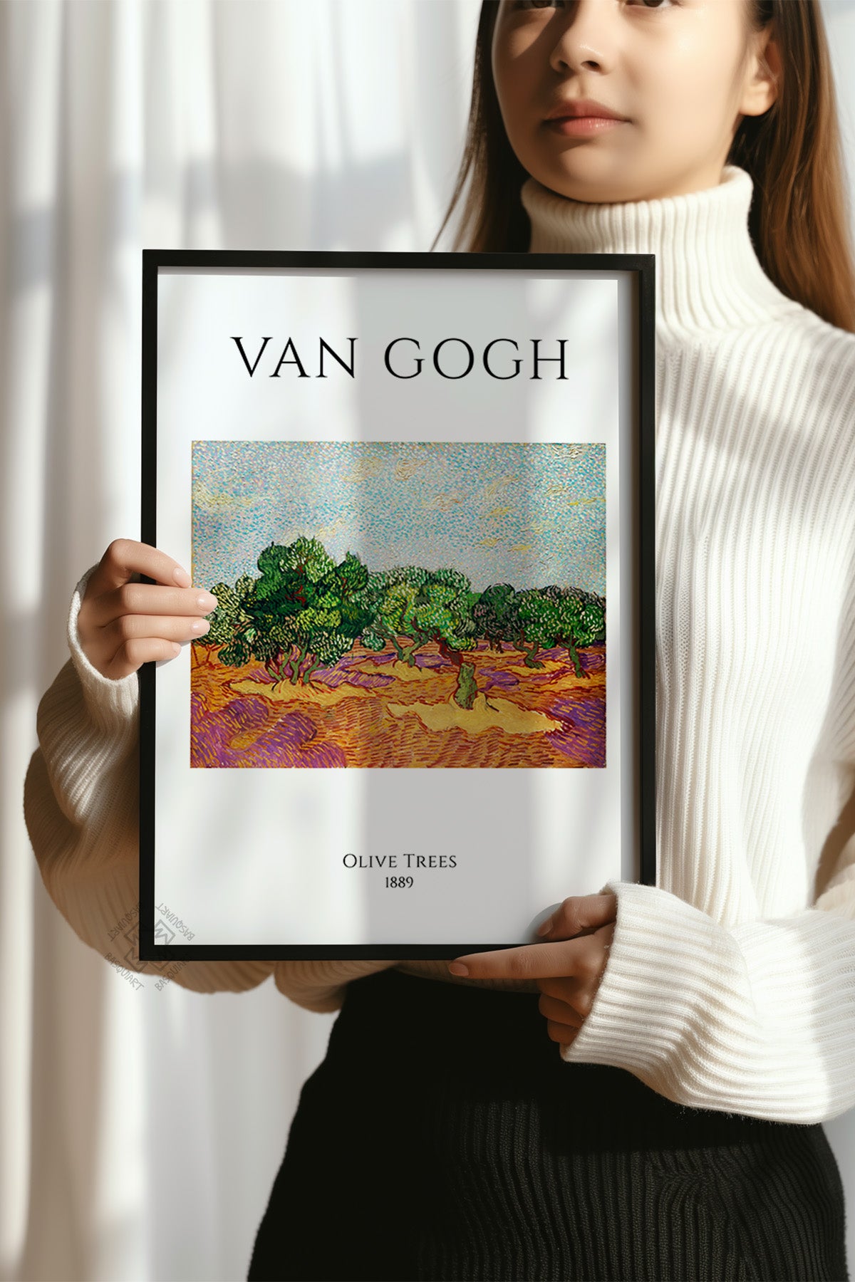 Vincent Van Gogh Serisi Siyah Çerçeveli Poster, Tablo Duvar Dekoru No:6