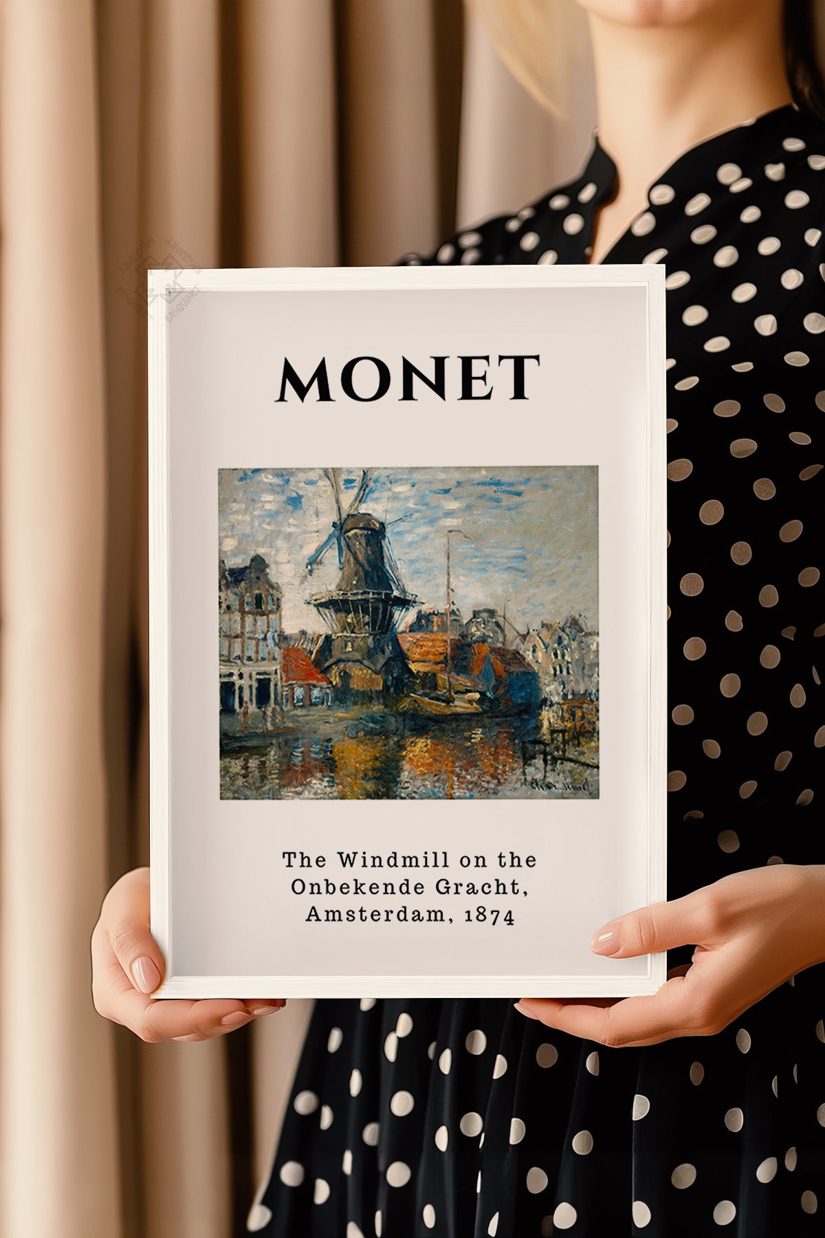 Claude Monet Serisi Beyaz Çerçeveli Poster, Tablo Duvar Dekoru No:14