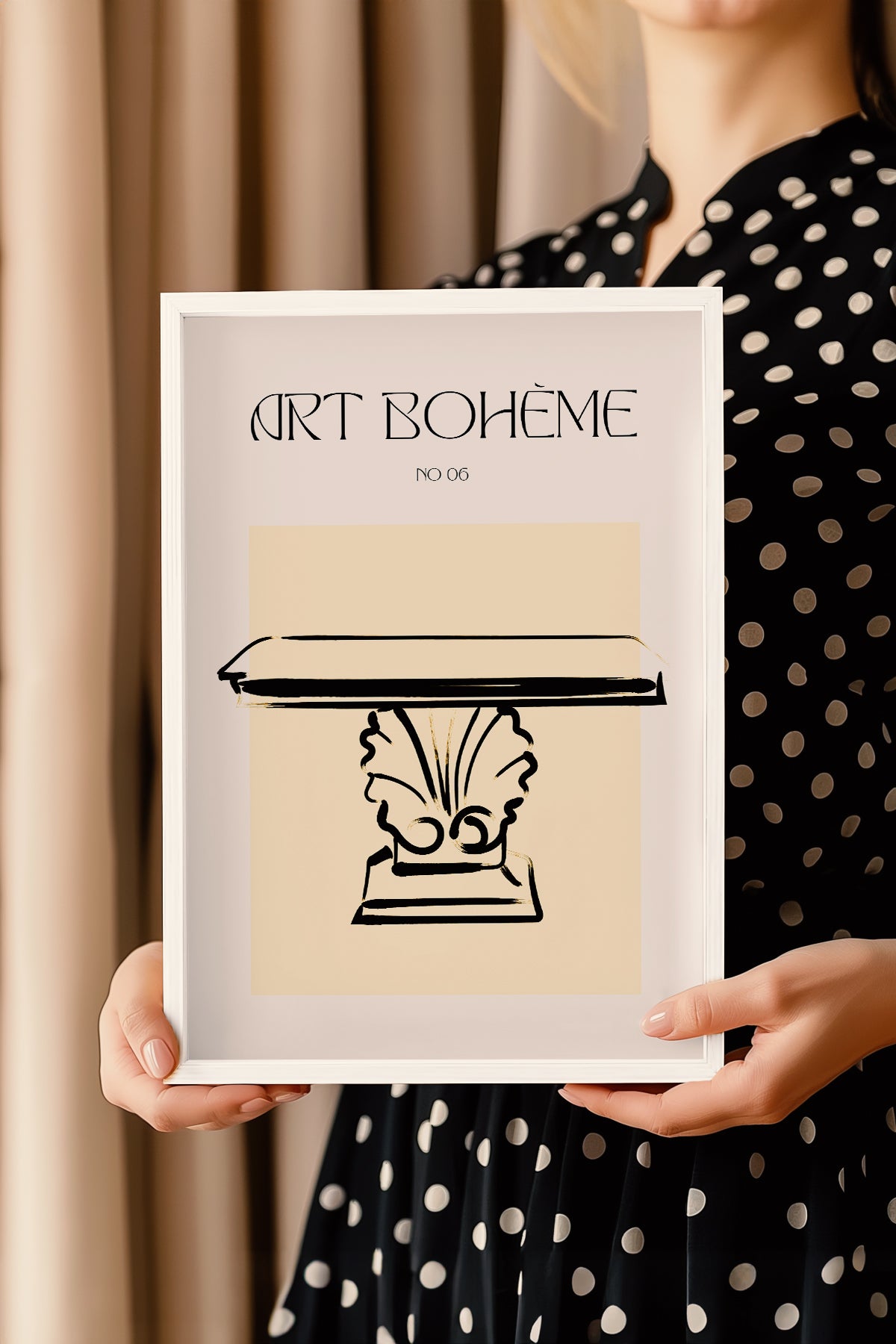 Bohemian Serisi Beyaz Çerçeveli Poster, Tablo No:67