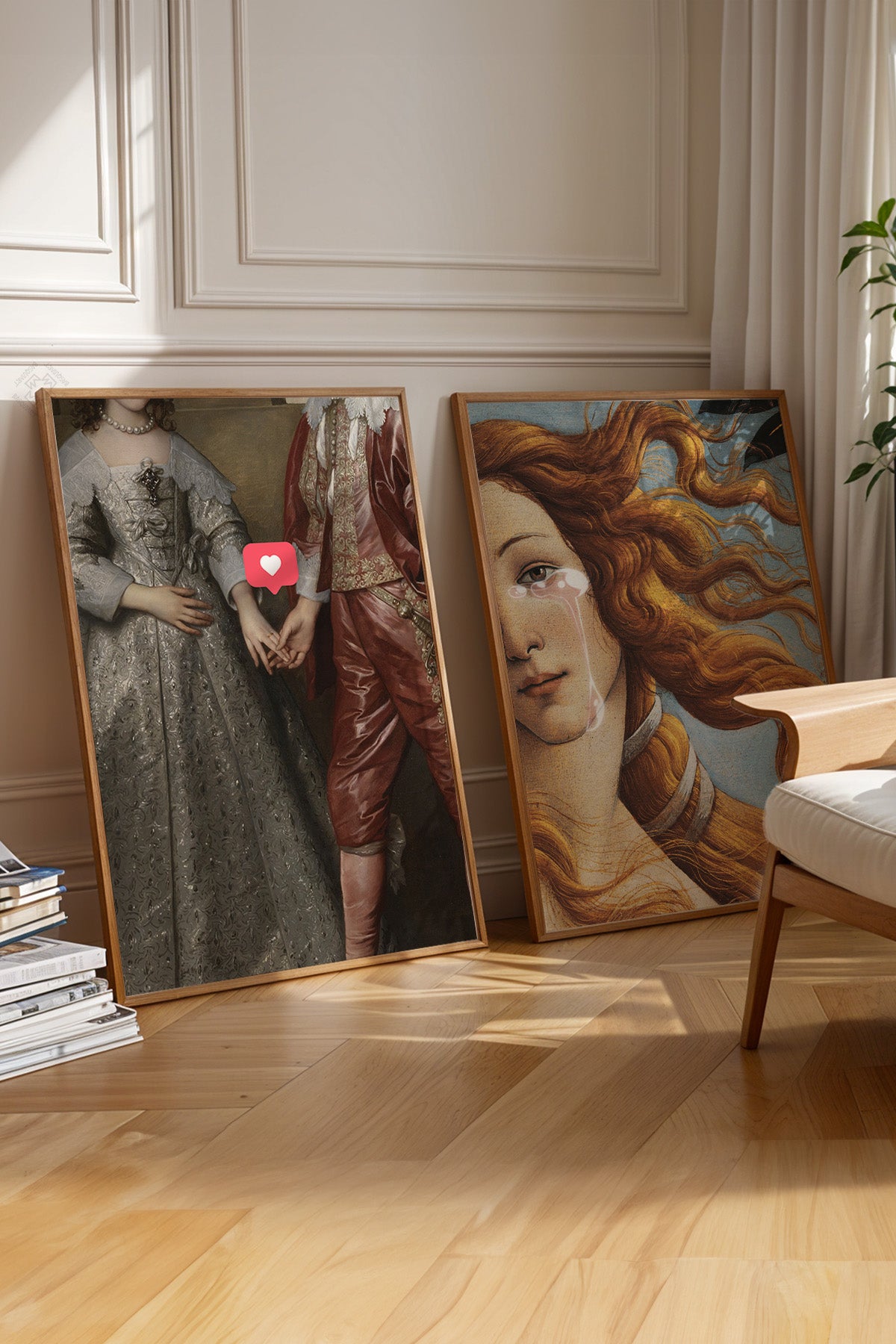Alternatif Sanat 2'li Ahşap Çerçeveli Poster, Tablo Seti No:13
