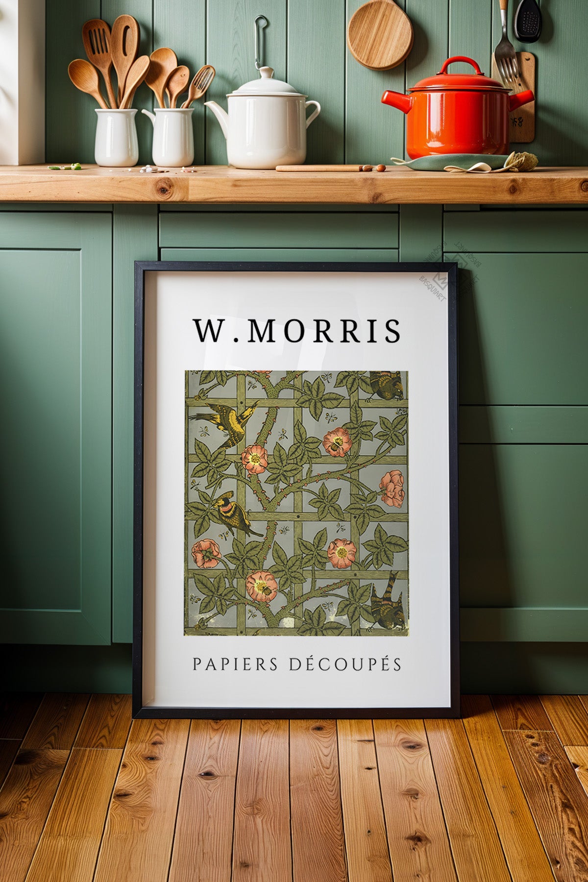 William Morris Serisi Siyah Çerçeveli Poster, Tablo Duvar Dekoru No:4