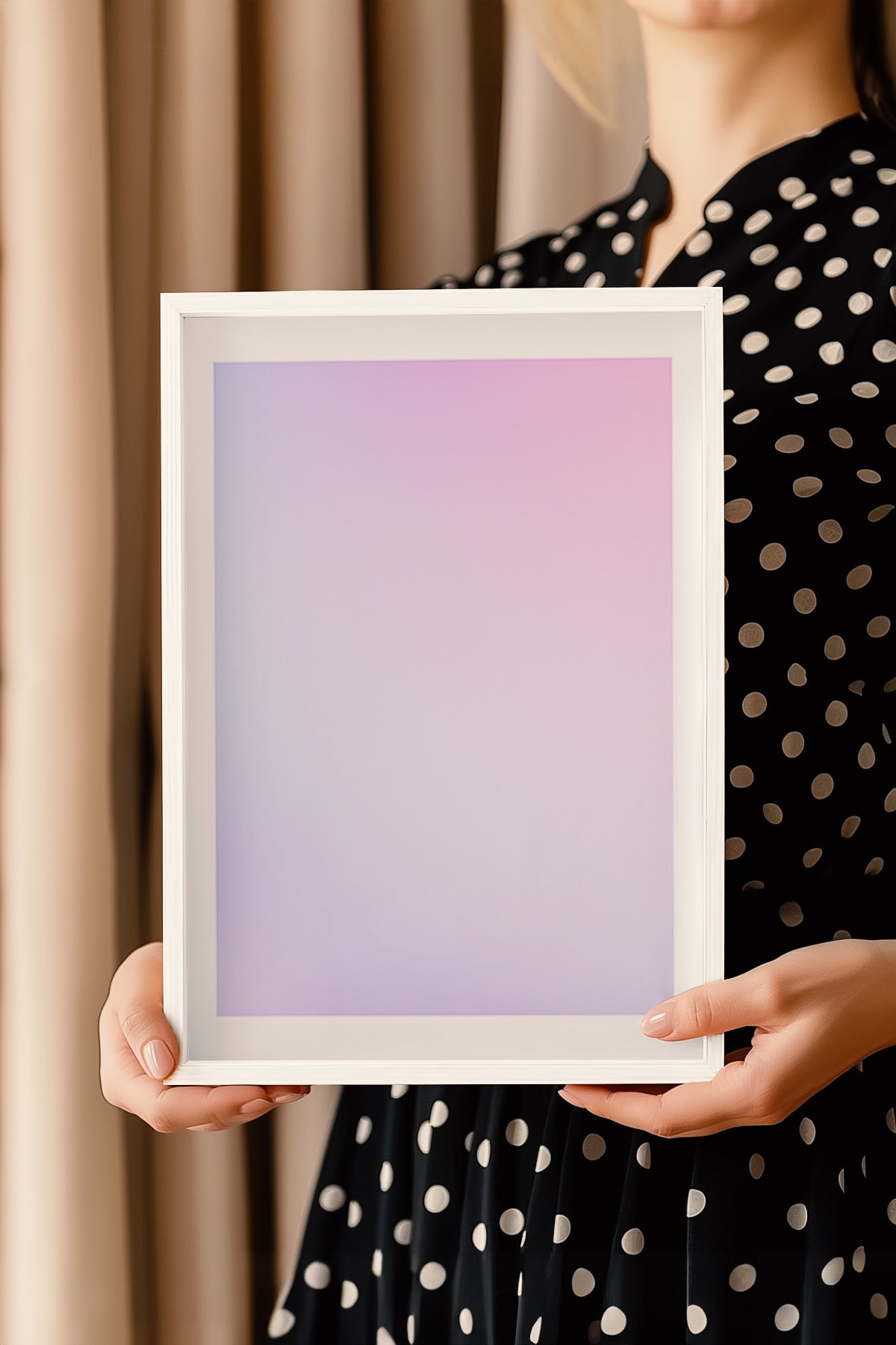 Aura Serisi Beyaz Çerçeveli Poster, Tablo No:24