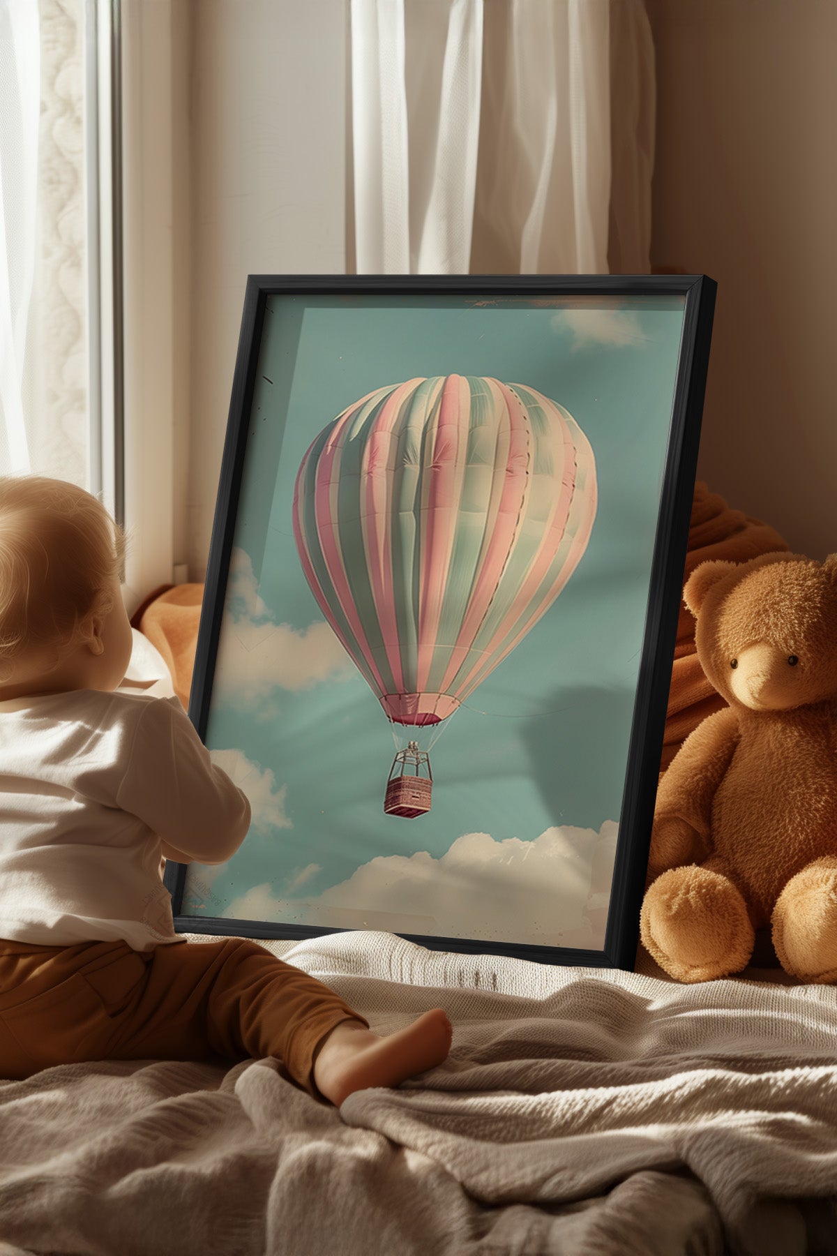 Çocuk Odası, Bebek Odası Siyah Çerçeveli Poster, Tablo No:88