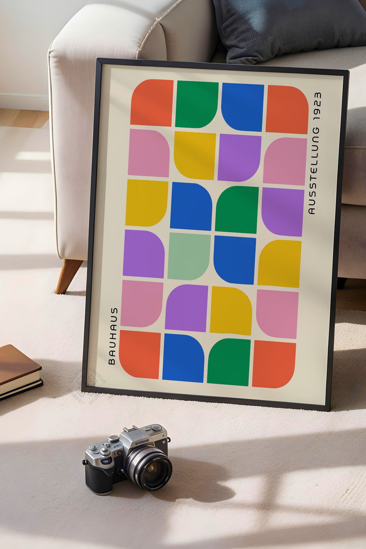Bauhaus Serisi Siyah Çerçeveli Poster, Tablo No:99