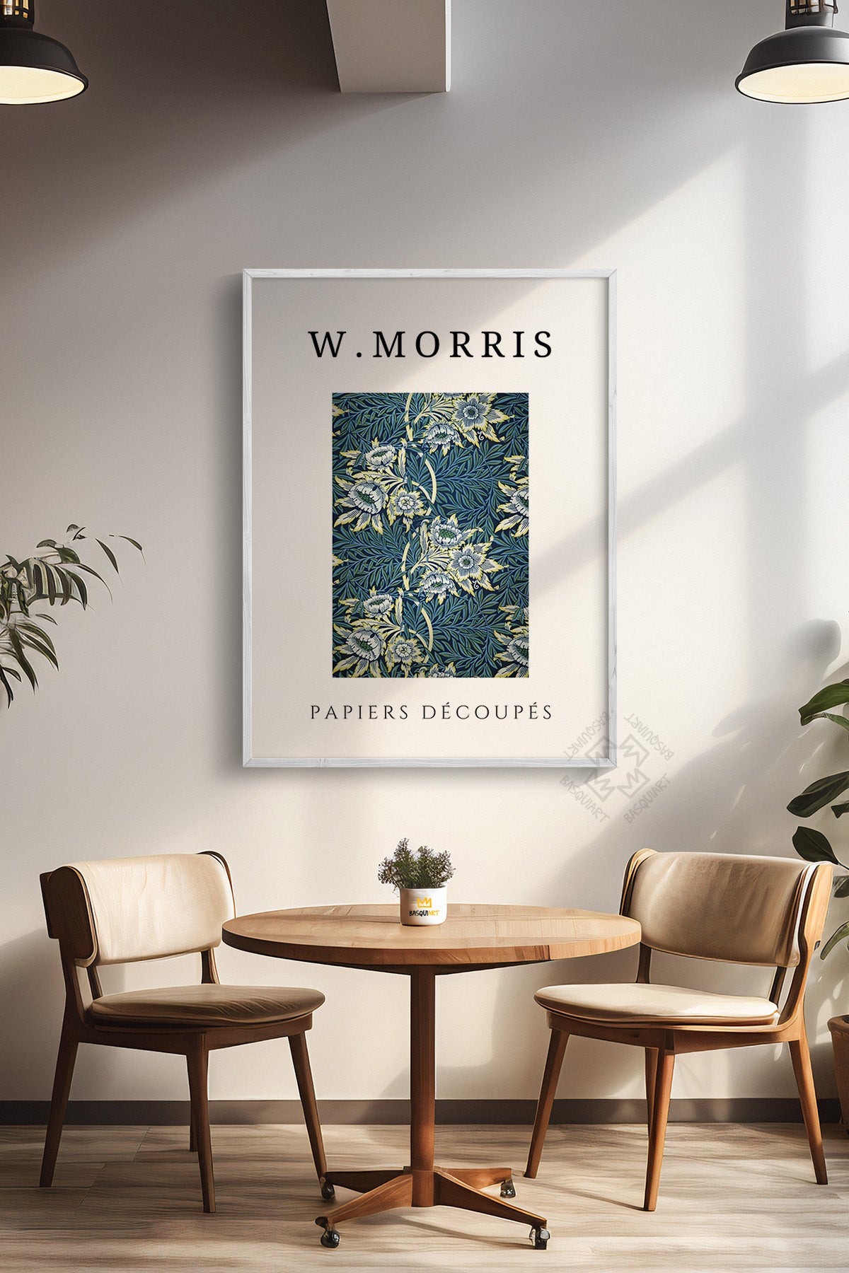 William Morris Serisi Beyaz Çerçeveli Poster, Tablo Duvar Dekoru No:15