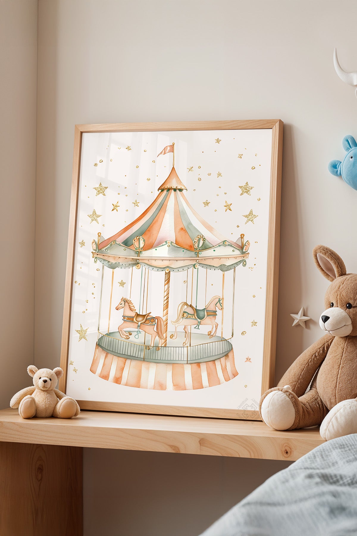 Çocuk Odası, Bebek Odası Ahşap Çerçeveli Poster, Tablo No:50